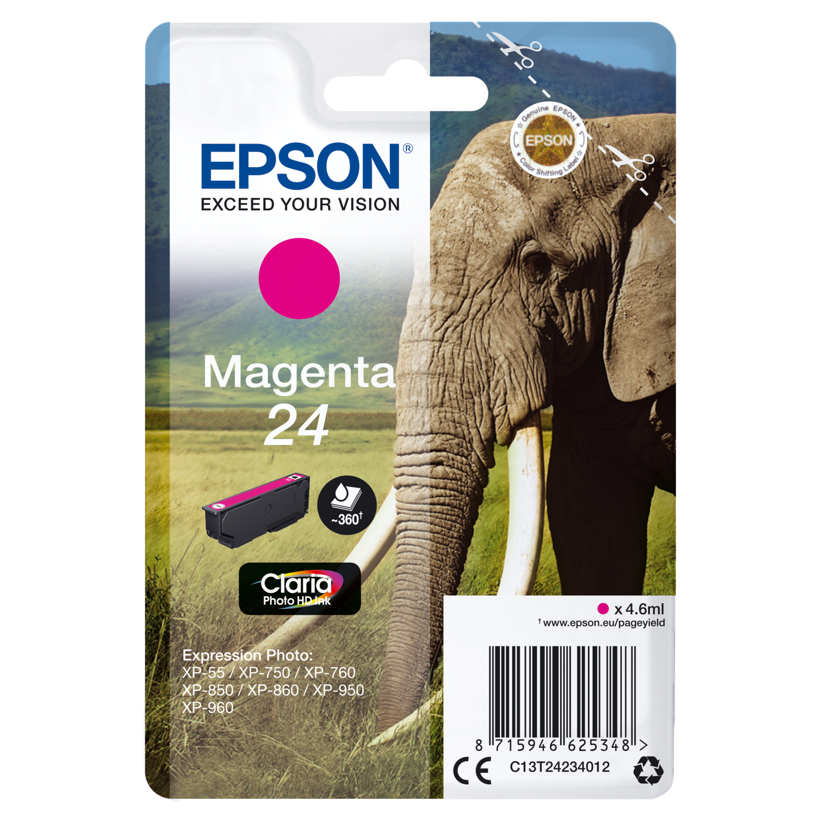 Epson 24 4.6 Ml magenta Original Ink Cartridge