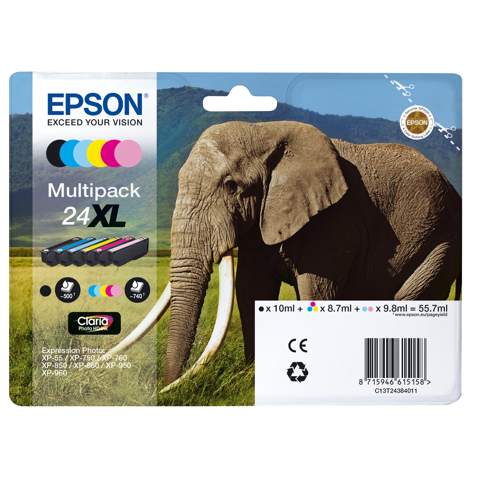 Epson Toner 24XL Multipack Black/Yellow/cyan/magenta/light magenta/light cyan