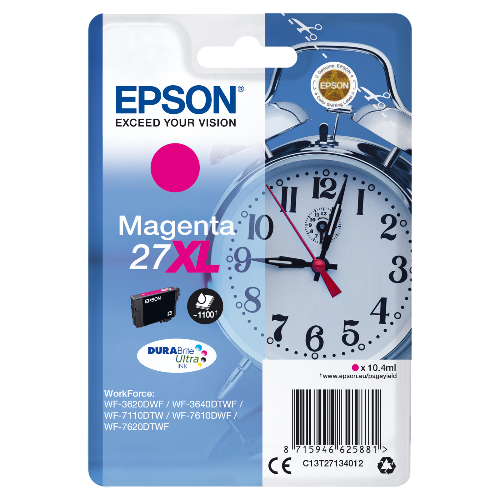 Epson Cartridge 27 magenta XL T2713