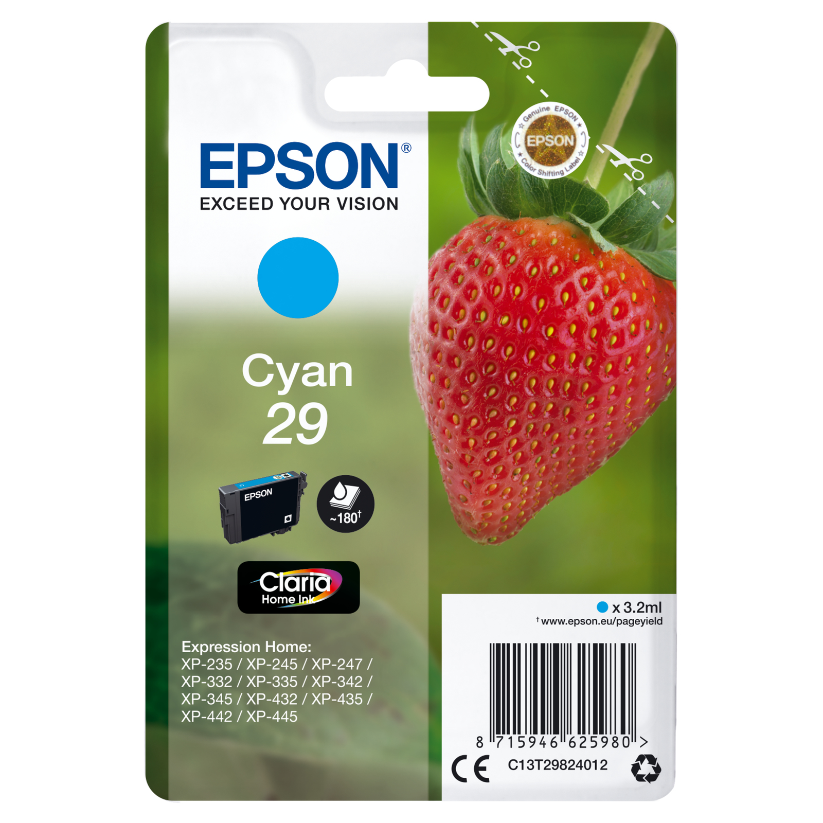 Epson 29 3.2 Ml cyan Original Blister Pack