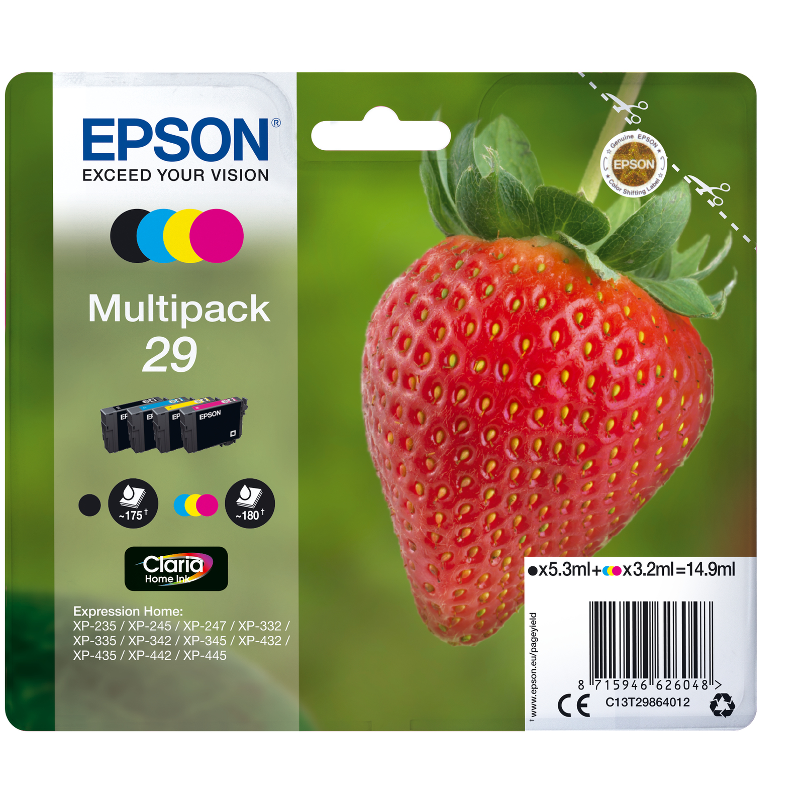 Epson Original Toner Cartridge Pack of 4 Black Yellow -magenta cyan