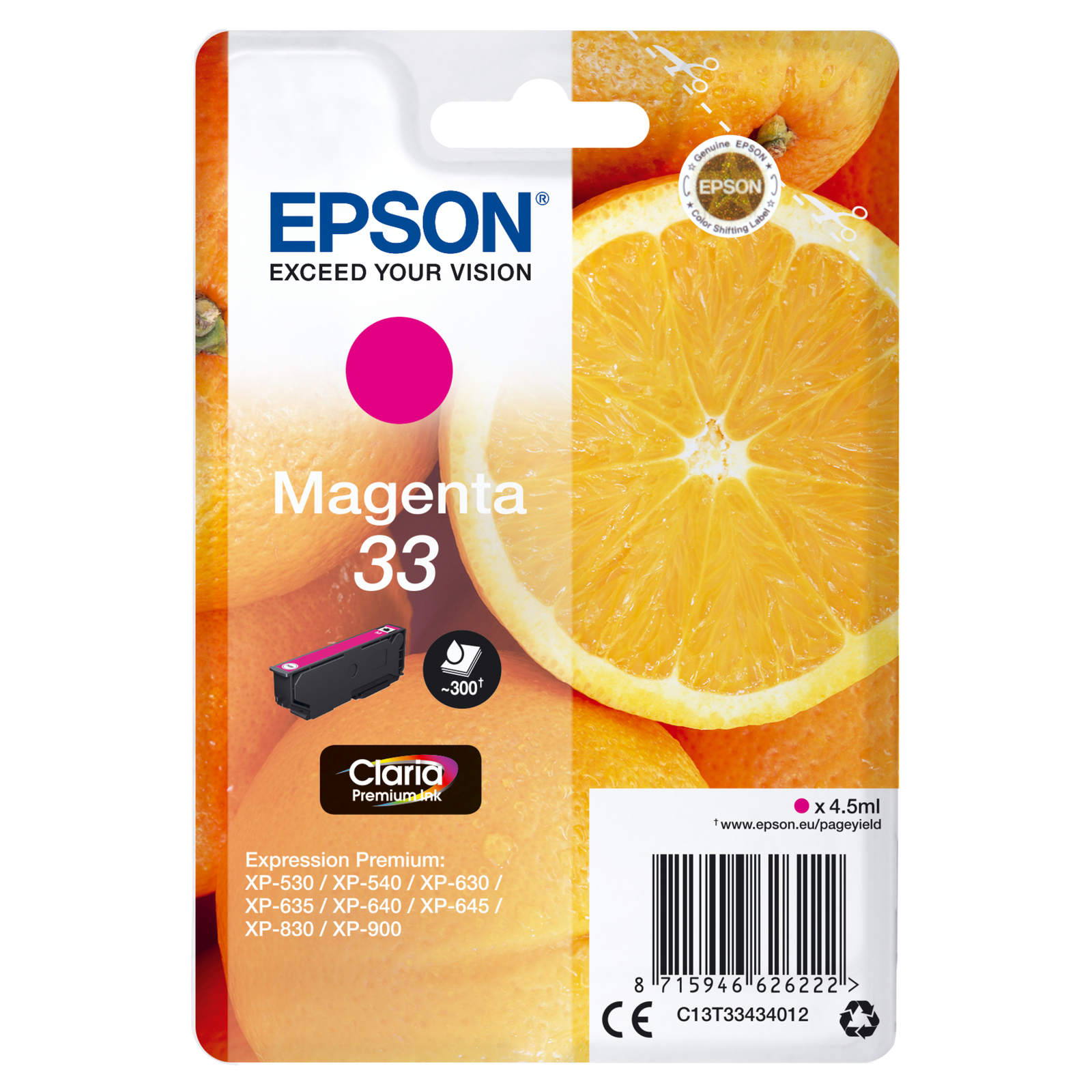 Epson 33 magenta 300 Pages Ink C13T33434012