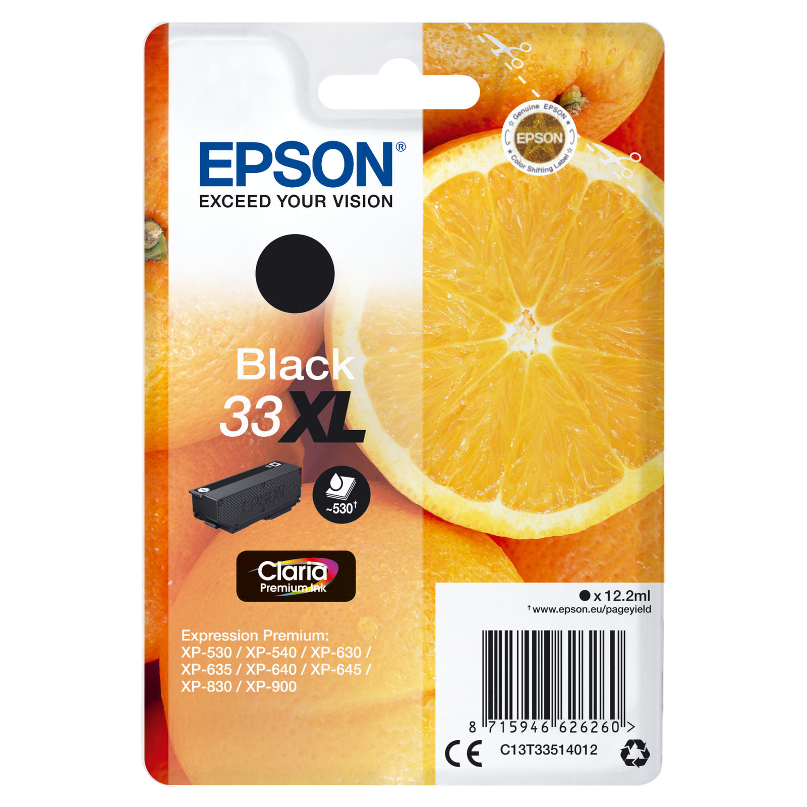EPSON XP530 Ink BLACK HC