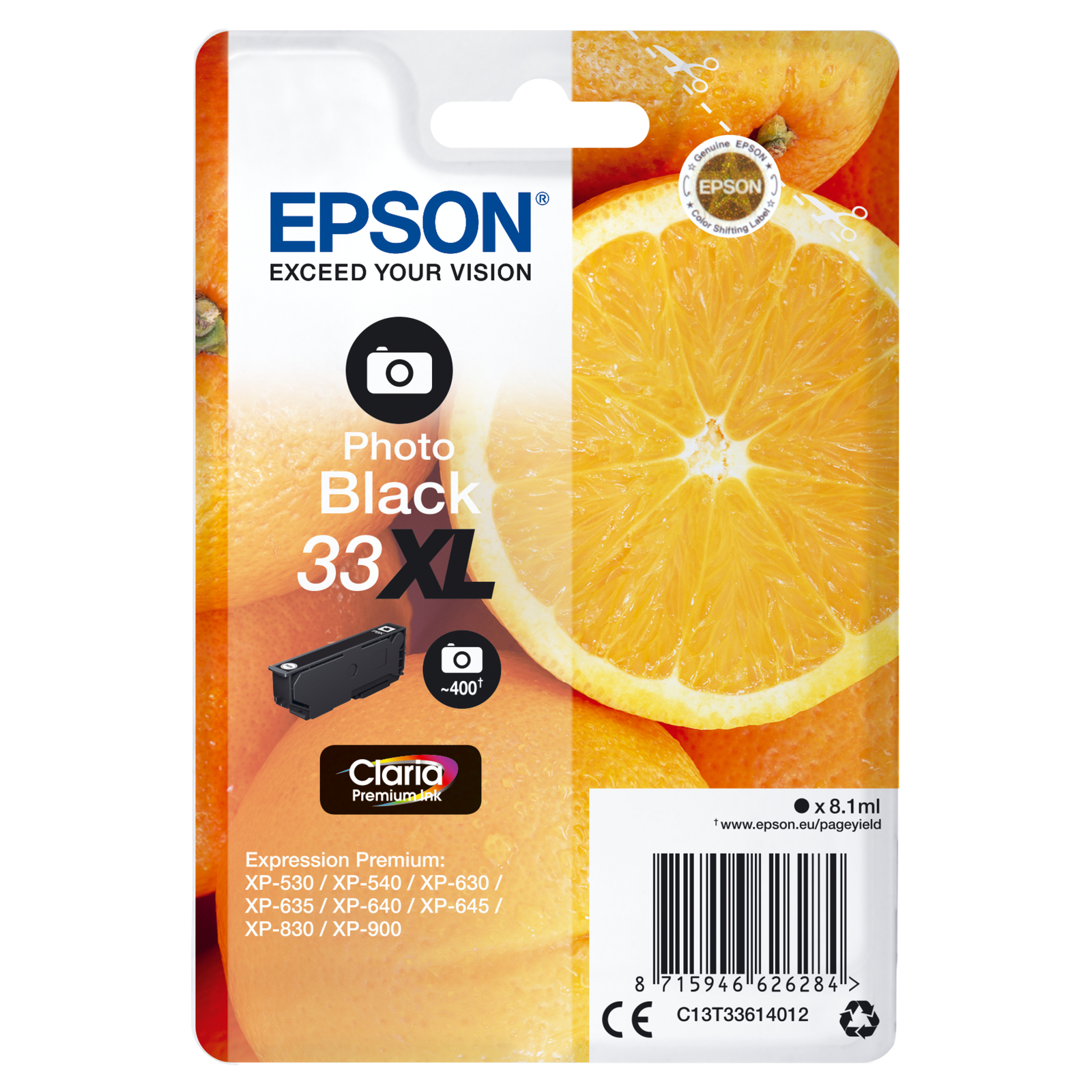 Epson 33XL 8.1 Ml XL Photo Black Original