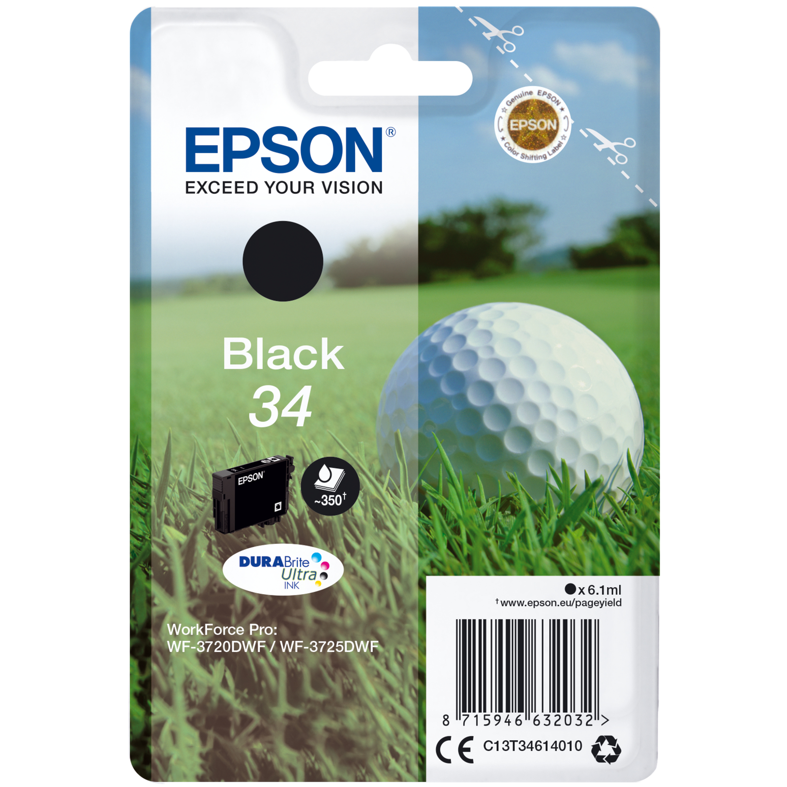 EPSON Black Ink WF3720DWF C13T34614020
