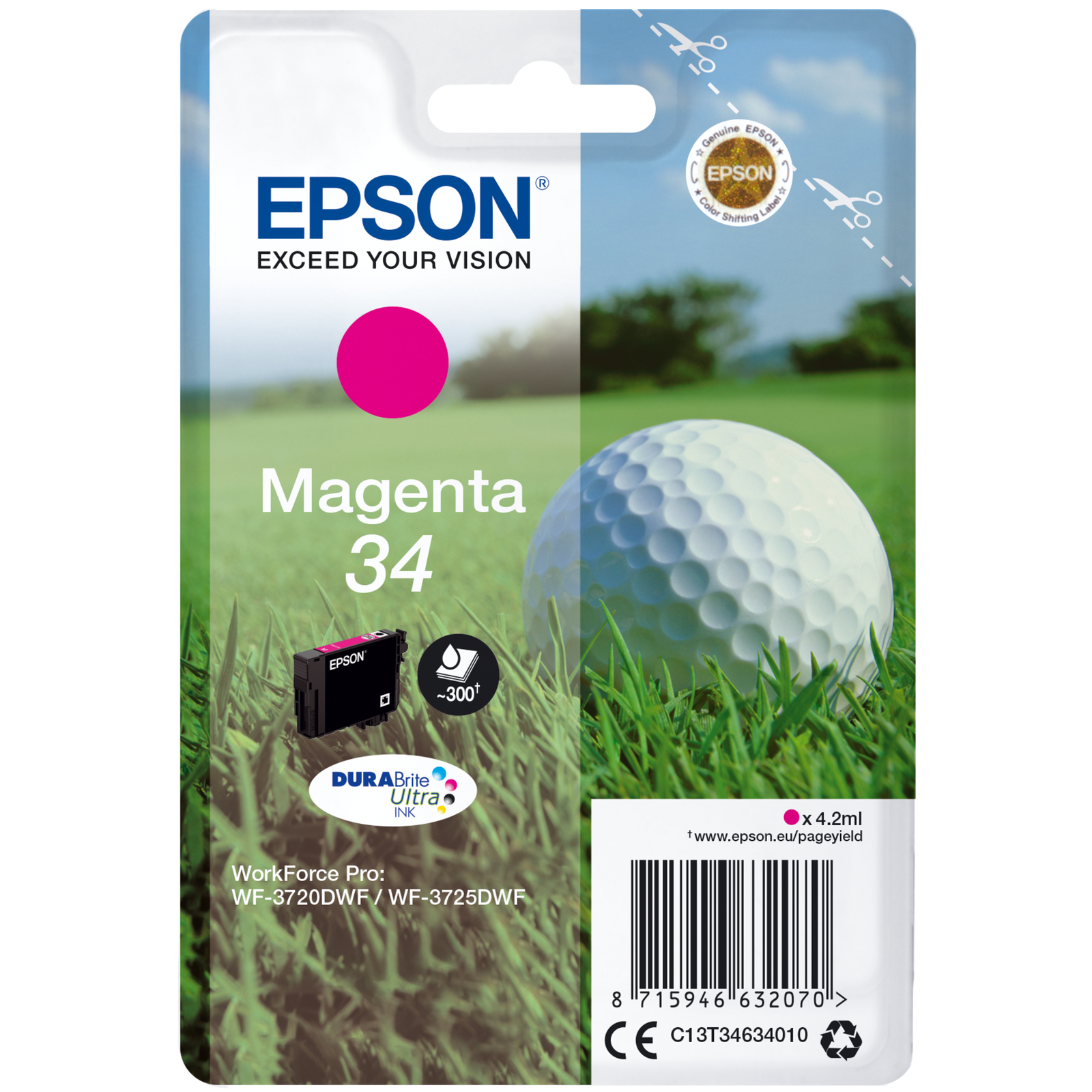 Epson magenta Ink 34 C13T34634010 DURABrite Ultra