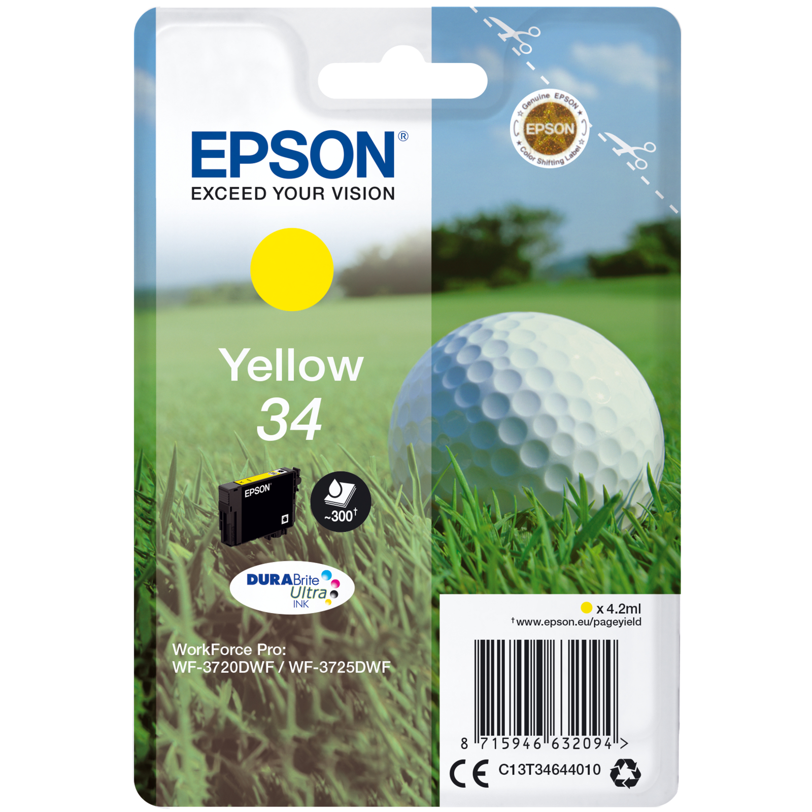 Epson 34 4.2 Ml Yellow Original Ink Cartridge