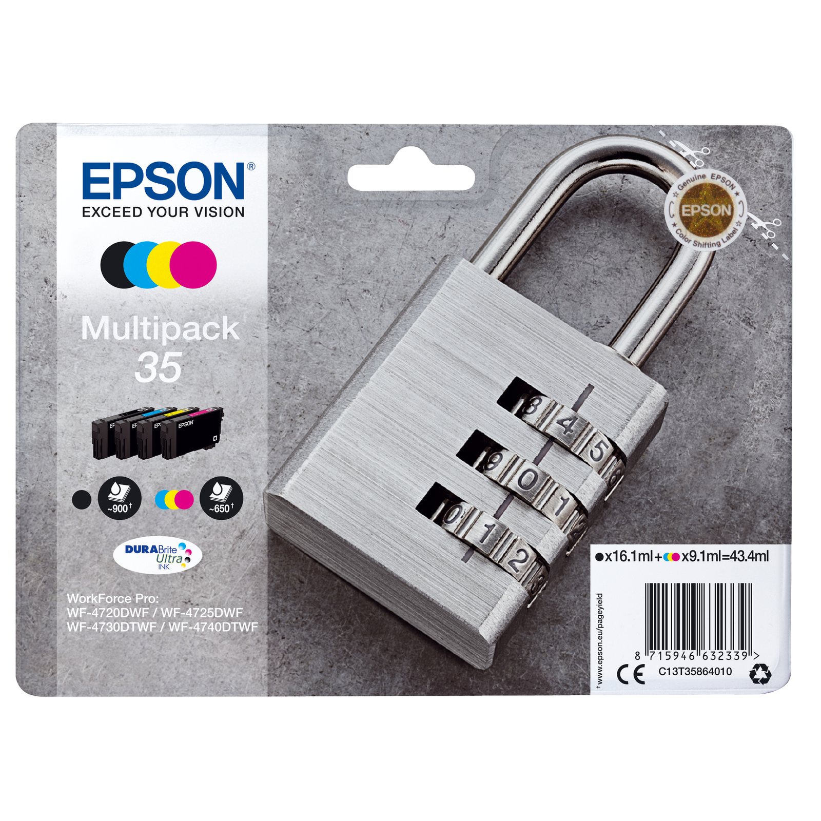 Epson 35 Multipack 4-pack Black Yellow cyan magenta