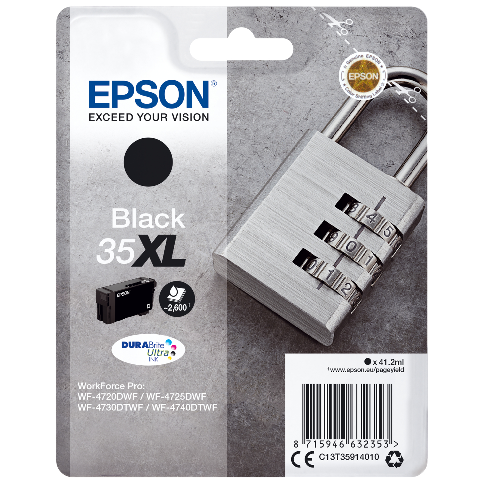 Epson Ink Cartridge 35XL 41.2 Ml XL Black