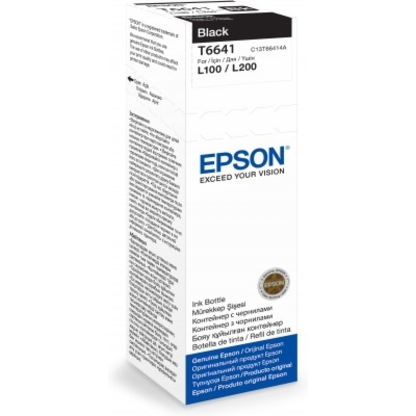 Epson T6641 Black Original Ink Bottle Black 4000 P. 70.00 Ml
