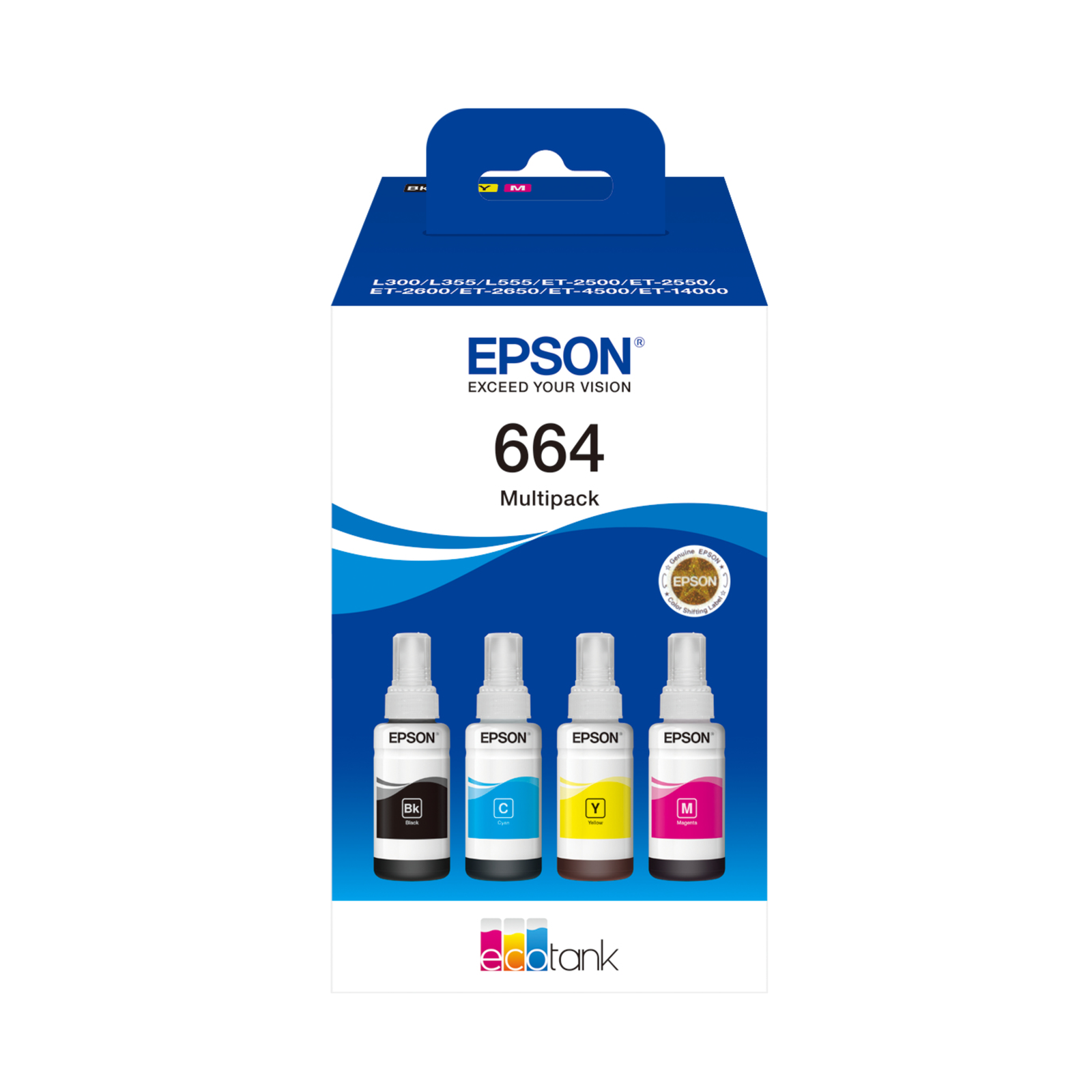 Epson Ink Container 664 4-pack Black + Colour T6646