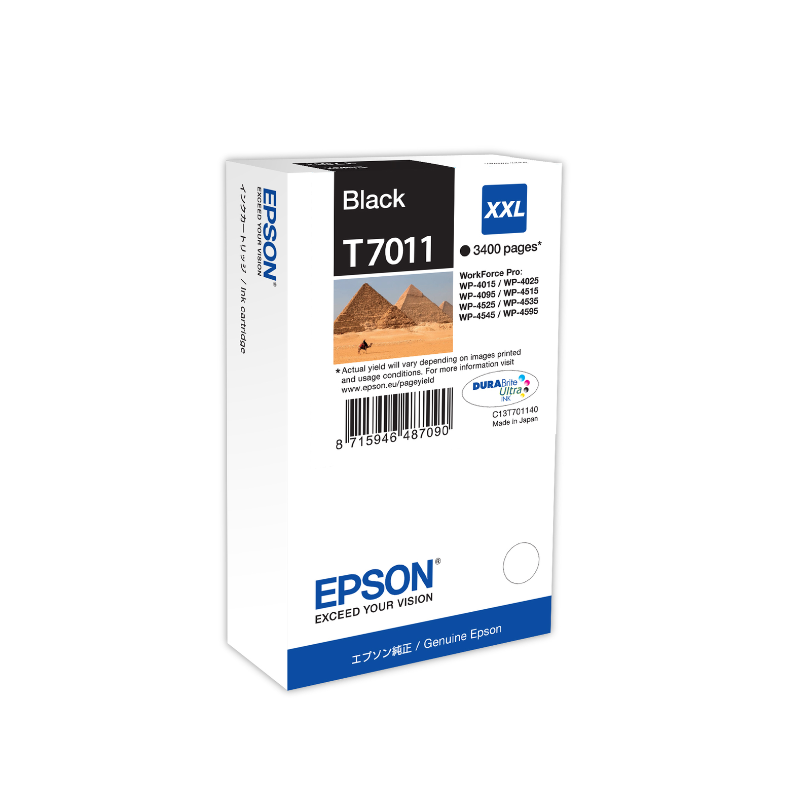 Epson Ink Cartridge XXL Black 3.4k Extra High Super Yield 63.2 Ml