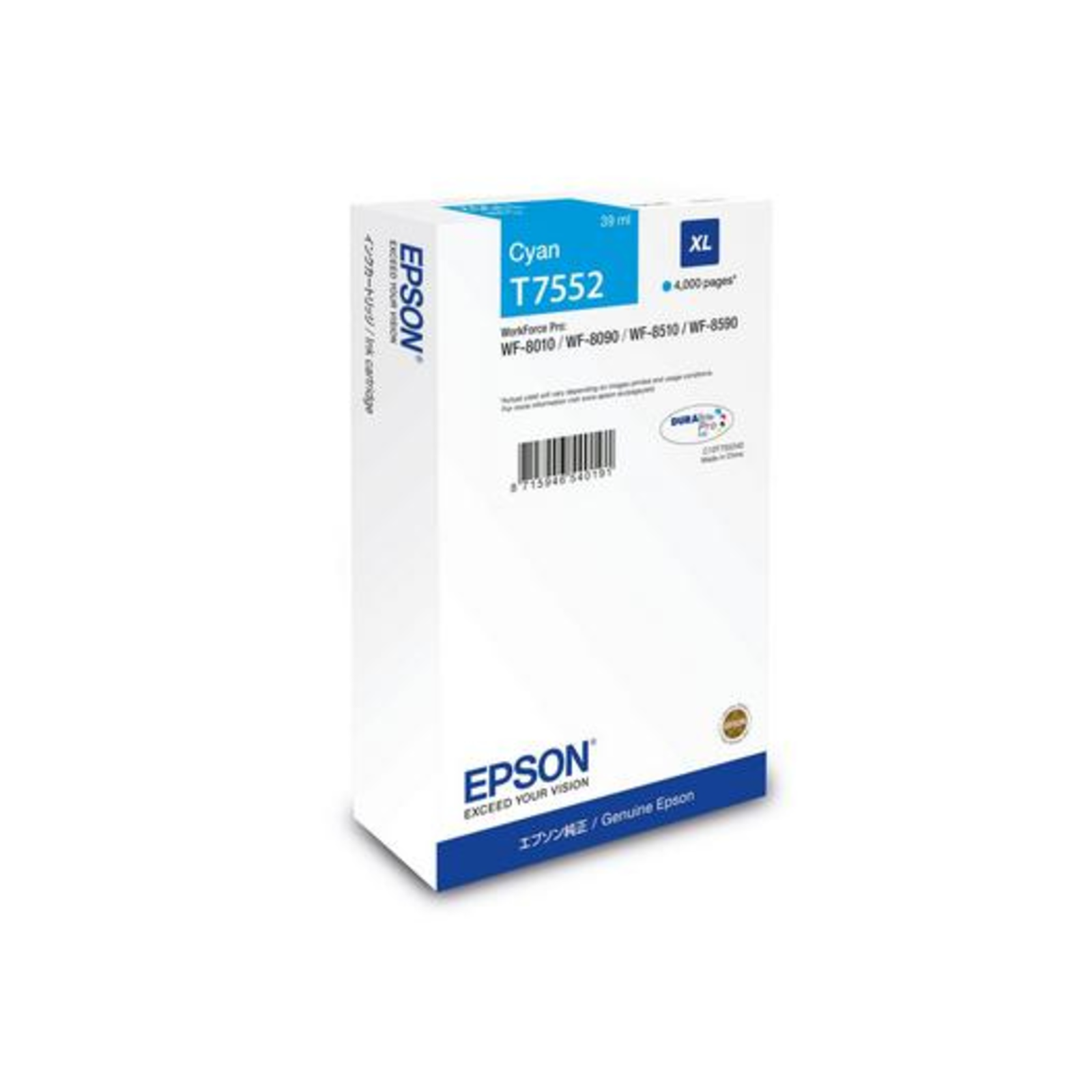 Epson T7552 39 Ml XL cyan Original