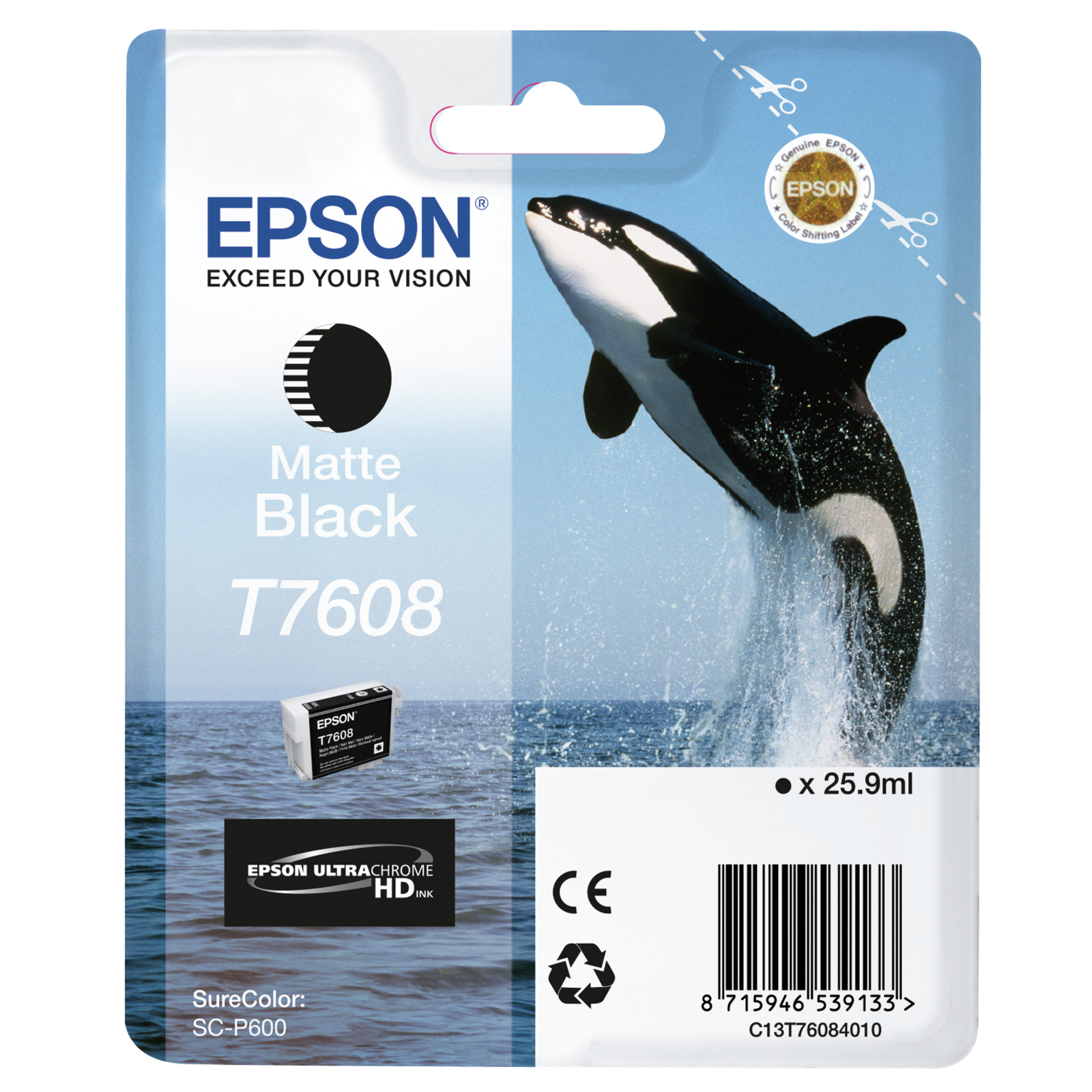 Epson Original Ink Cartridge for SureColor P600 7608 26 Ml matte Black