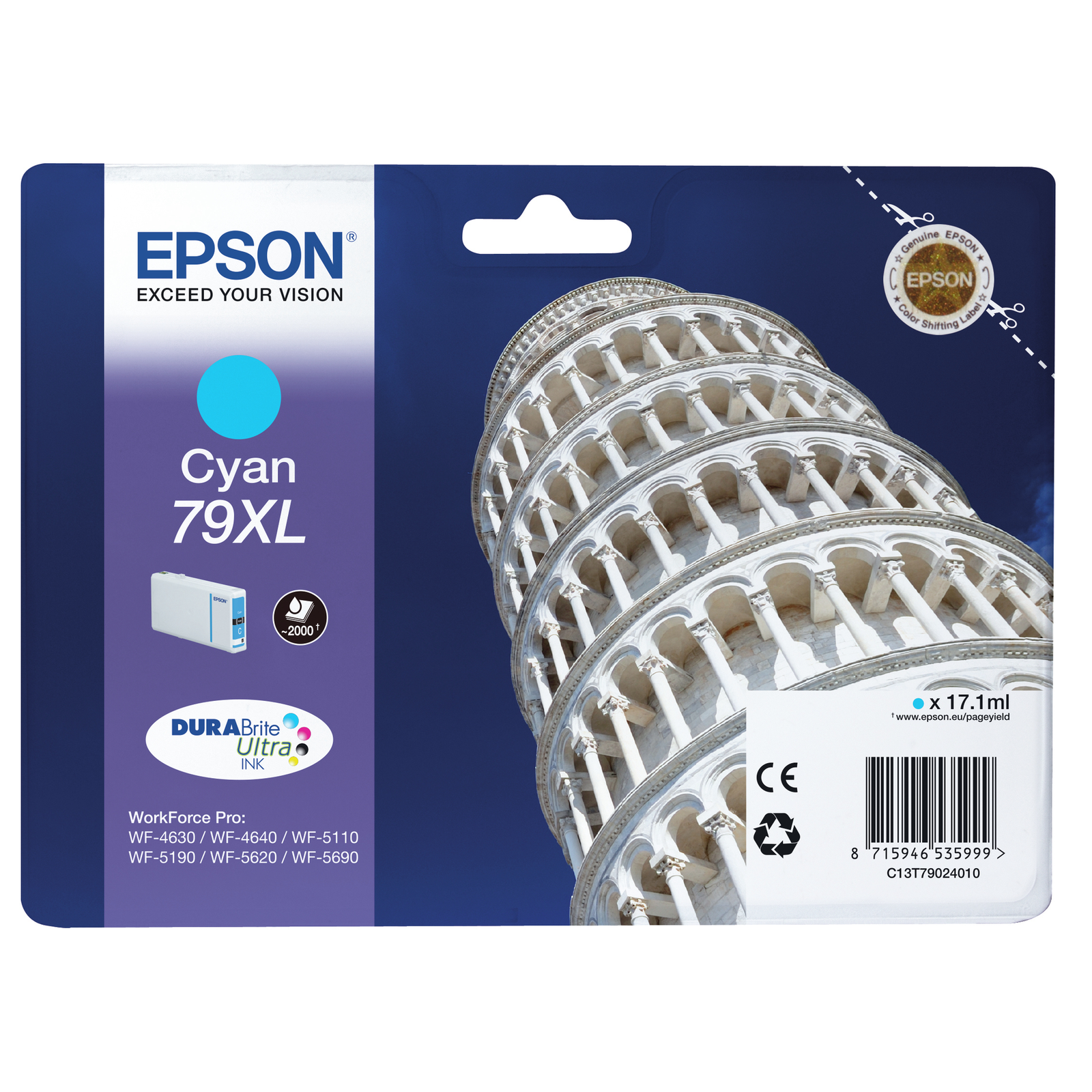 Epson 79XL cyan 2000 Pages Ink C13T79024010