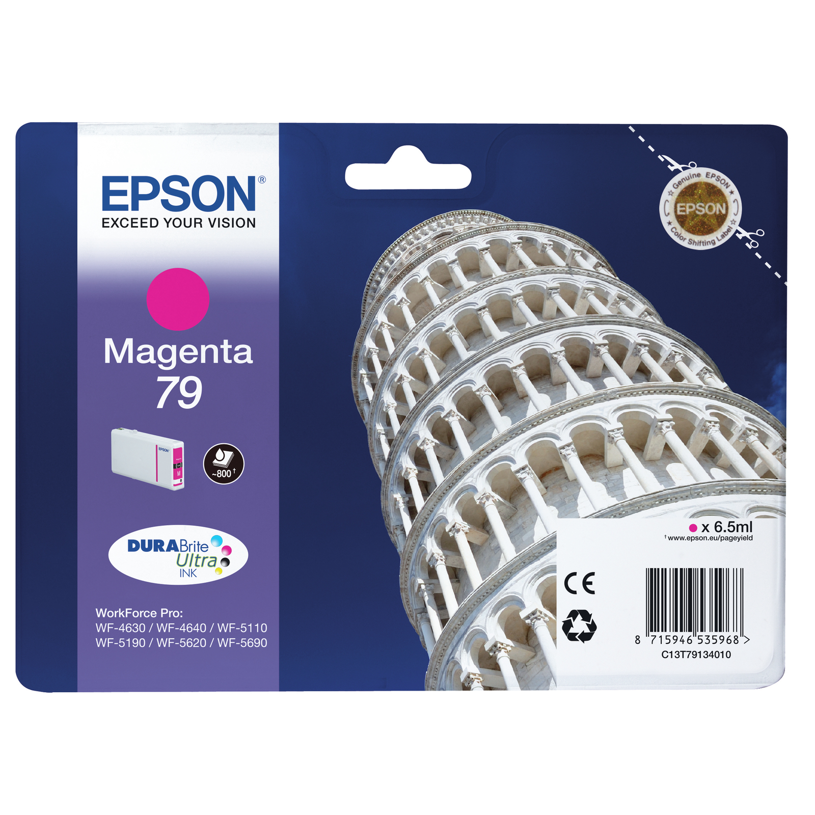 Epson Tower of Pisa Ink Cartridge 79 magenta Standard Yield