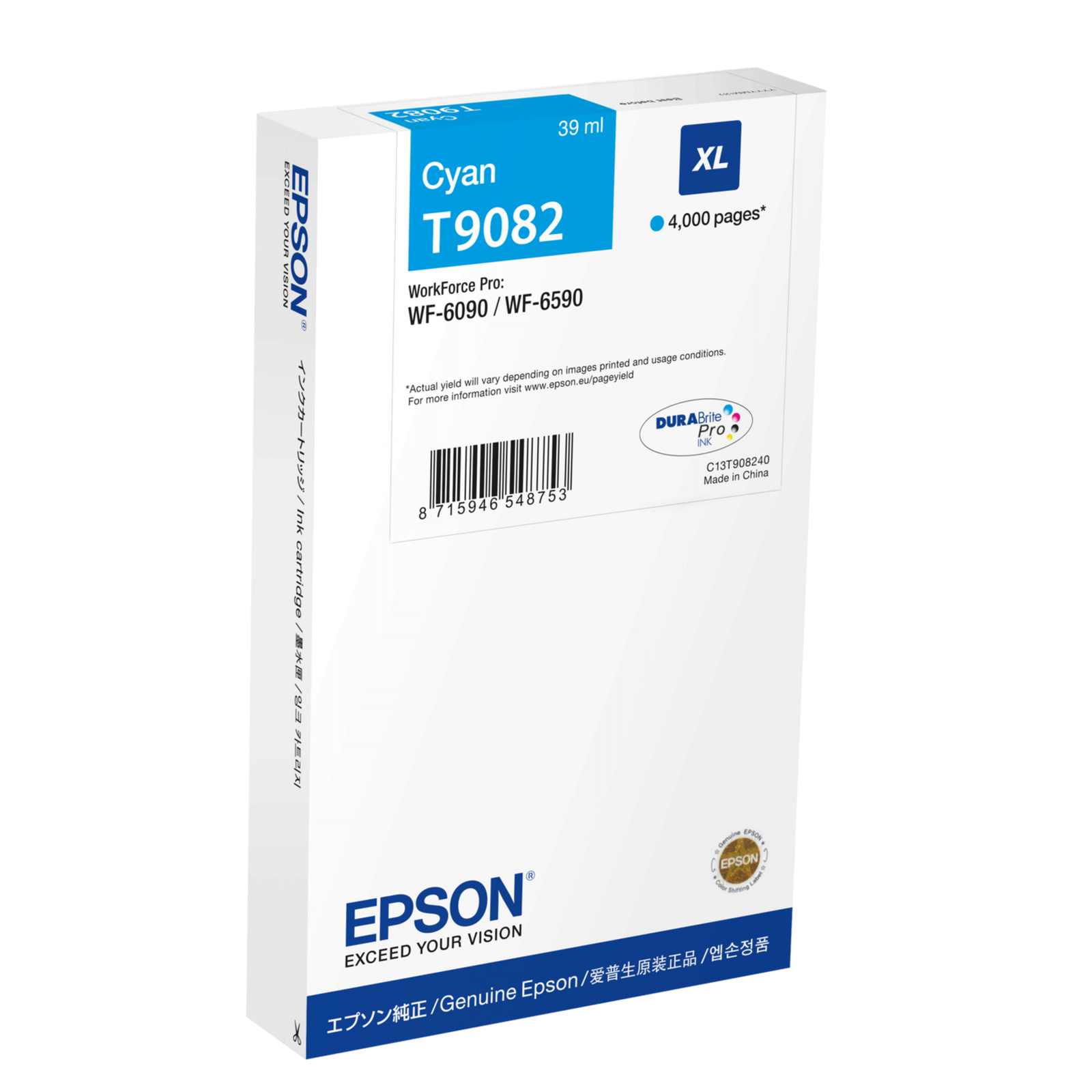 Epson Ink cyan 39.0ml WF Pro 6xxxInchXLInch cyan