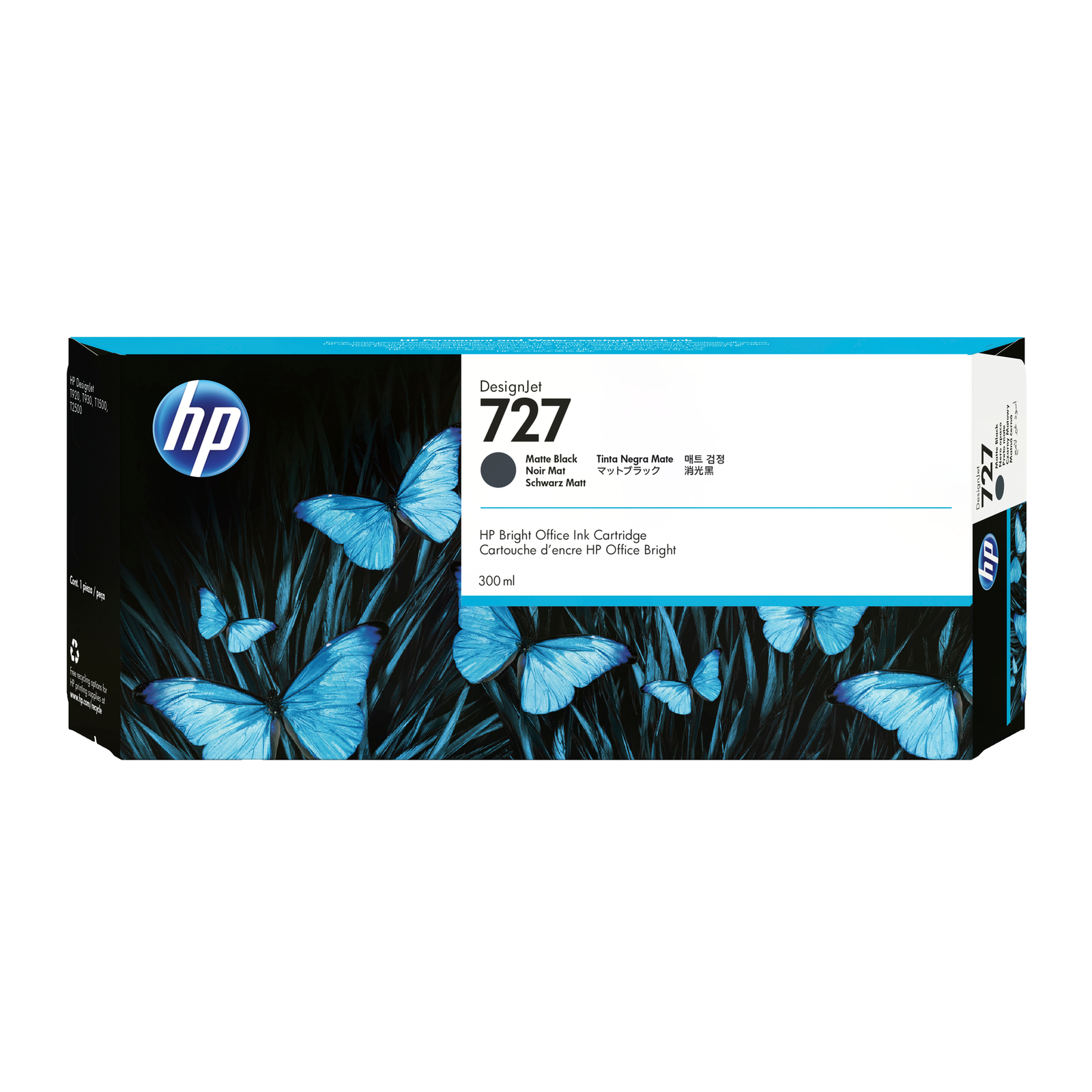 HPI 727 300-ml mattee Black DesignJet Ink Cartridge