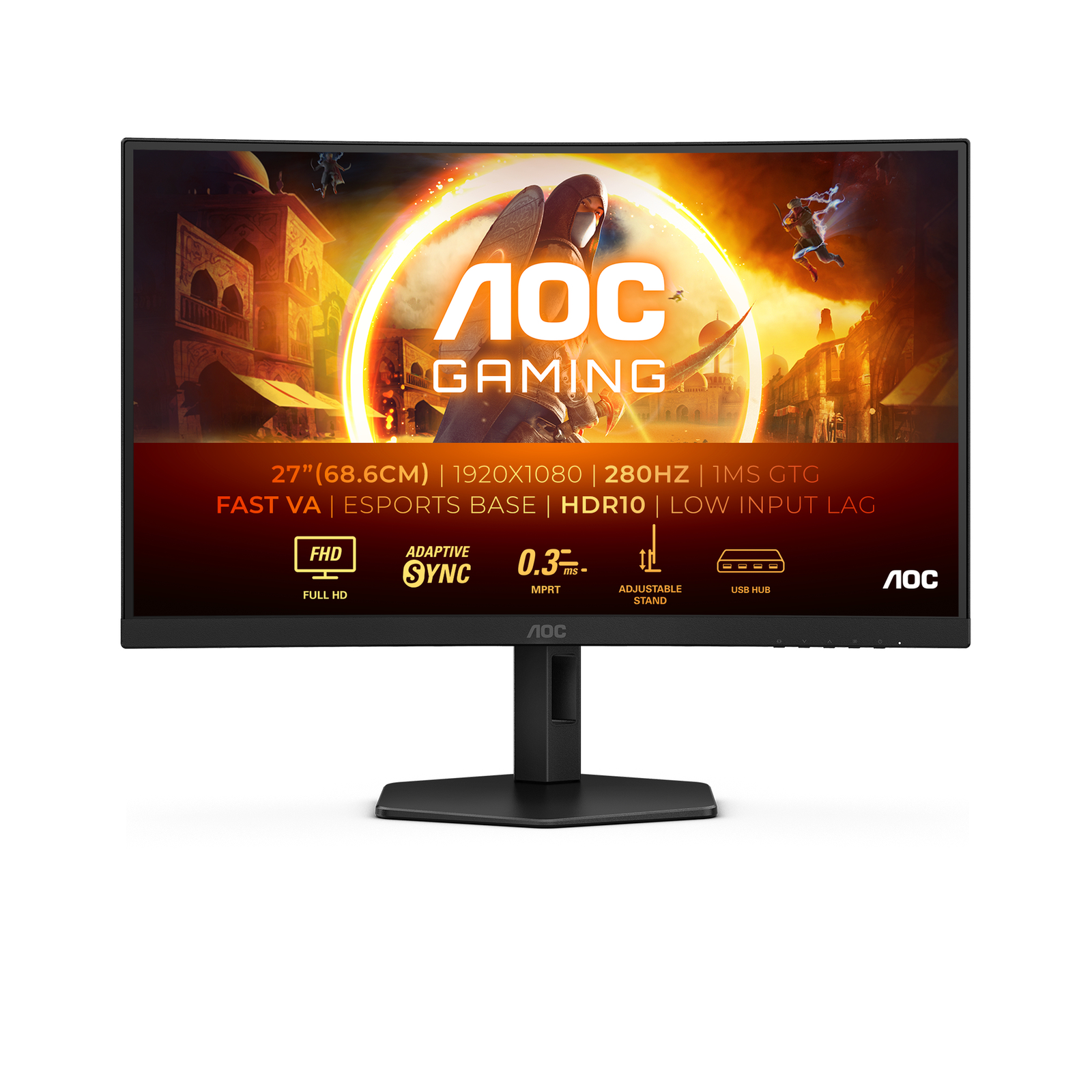 AOC C27G4ZXU Curved Gaming Monitor 68.6 Cm 27 Inch