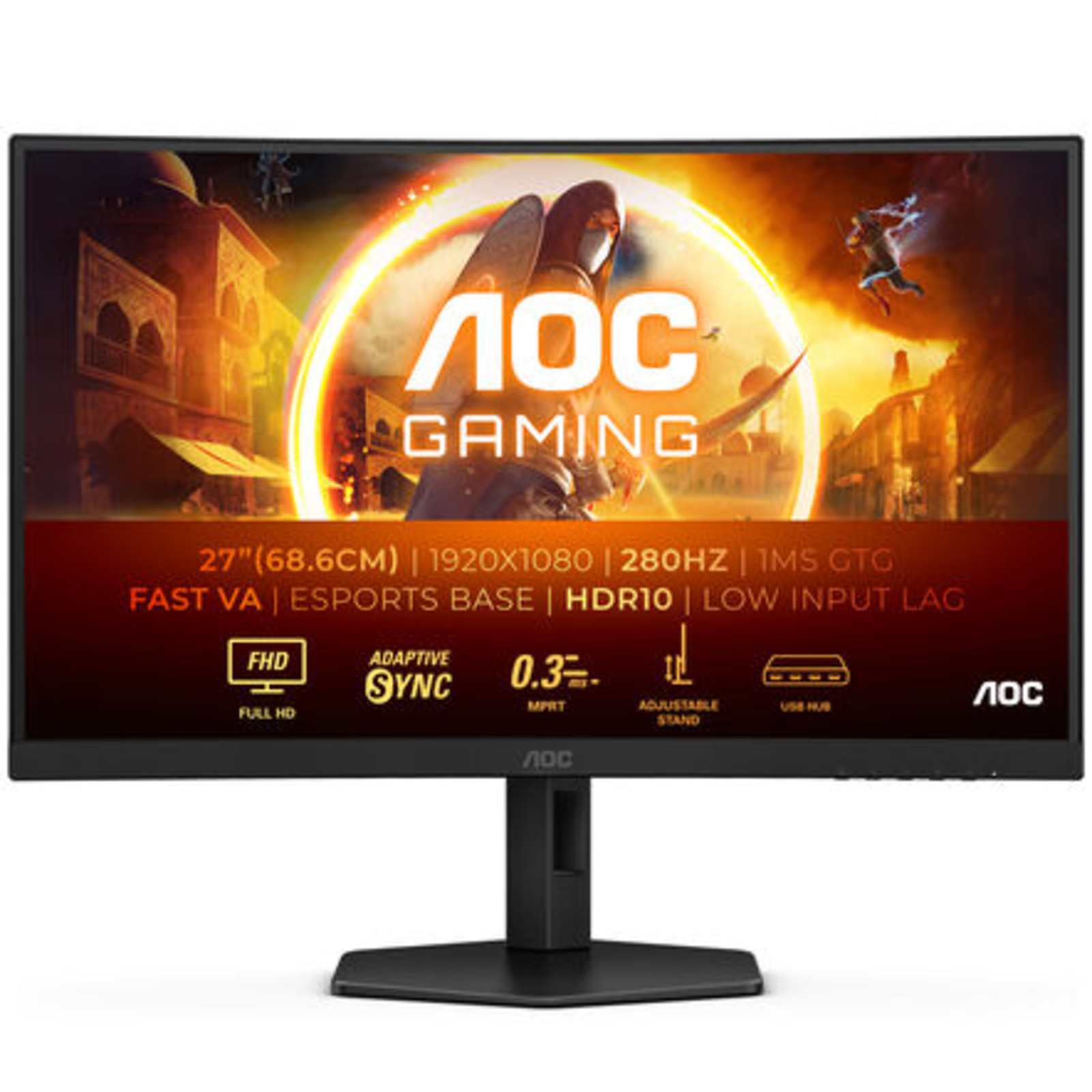 AOC C27G4ZXU Curved Gaming Monitor 68.6 Cm 27 Inch