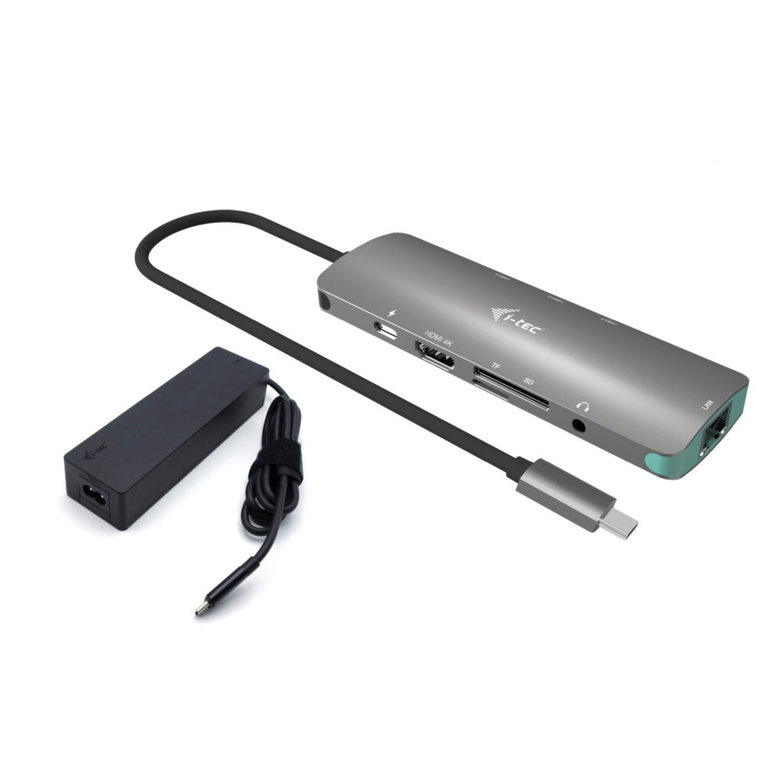 i-tec USB-C Metal Nano Docking Station 4K HDMI LAN with Power Delivery 100 W + Charger 100