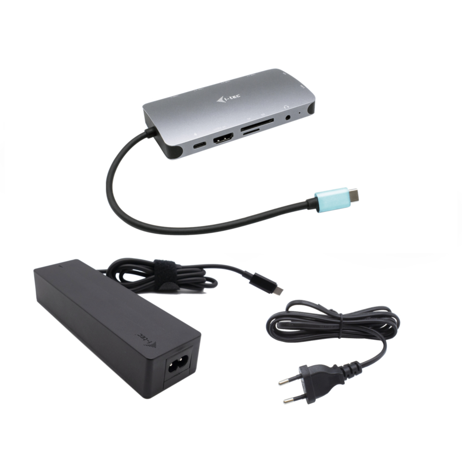 I-TEC USB-C Metal Dock 1xHDMI 1xVGA 1xSD+1xmicroSD Card 1xGLAN 1xAudio/Mic 3xUSB 31 1xUSB-C Data PD