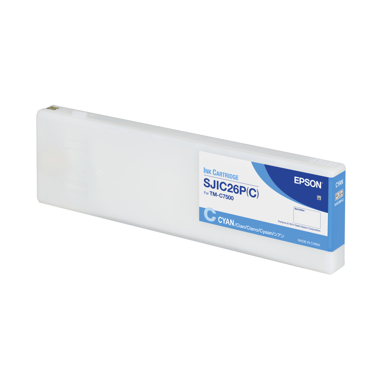 Epson SJIC26P C Ink Cartridge for ColorWorks C7500 cyan 294,3 Ml