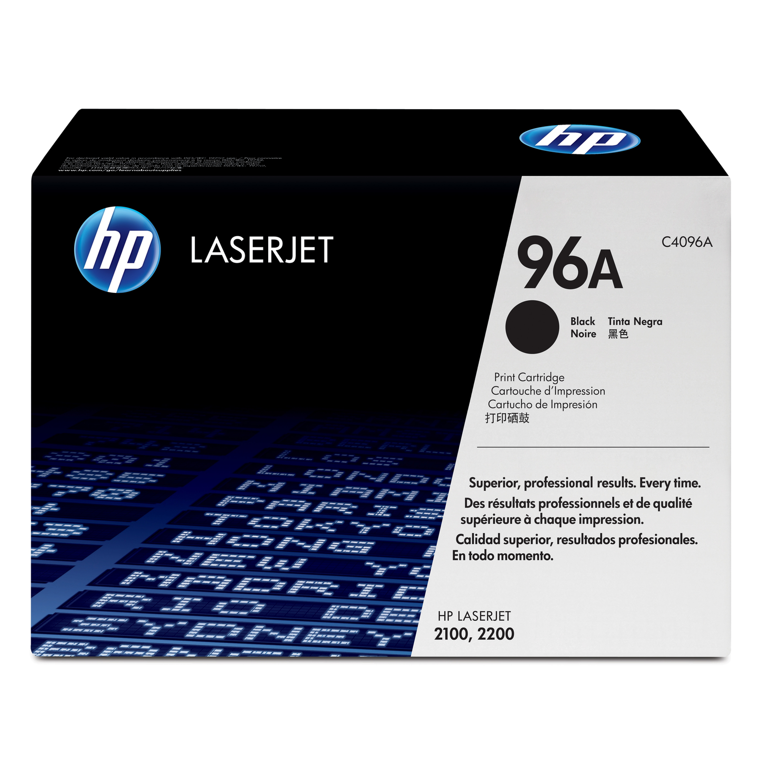 HPI 96A Black Original LaserJet Toner Cartridge (C4096A)