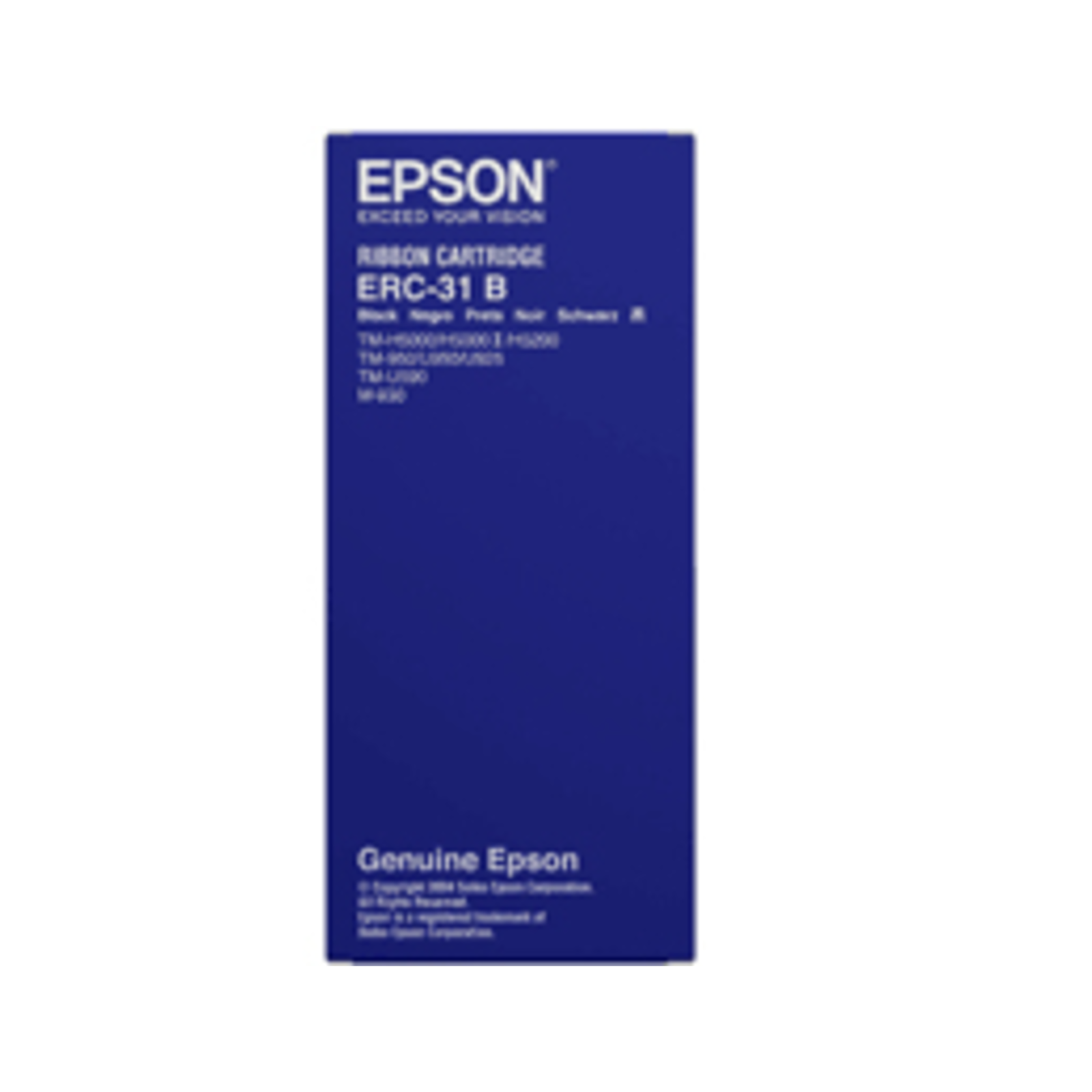 Epson ERC31B Black Original Nylon Ribbon Black 4500000 Char.