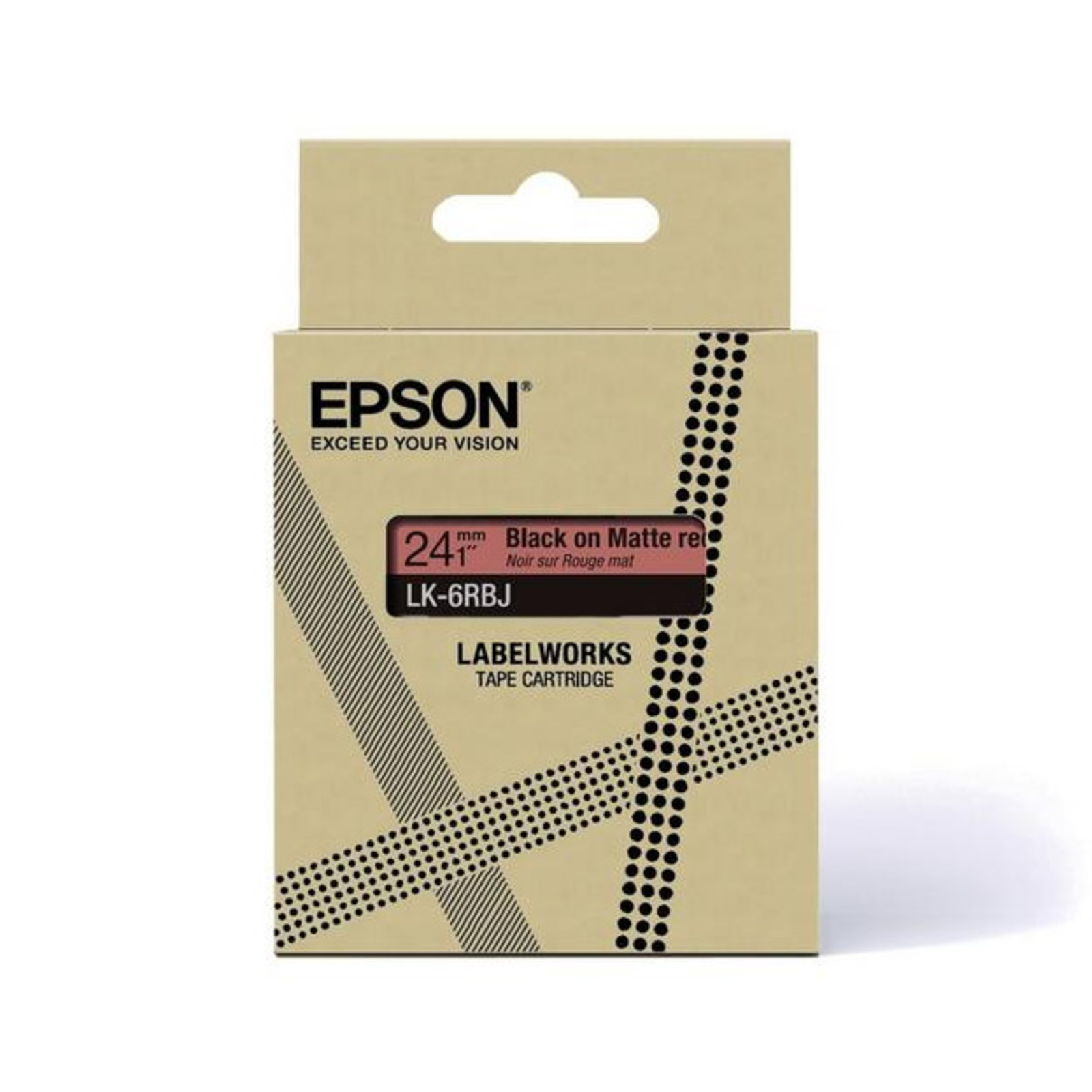 Epson LabelWorks LK-5RBJ Black on matte Red Roll (1.8 Cm X 8 M)