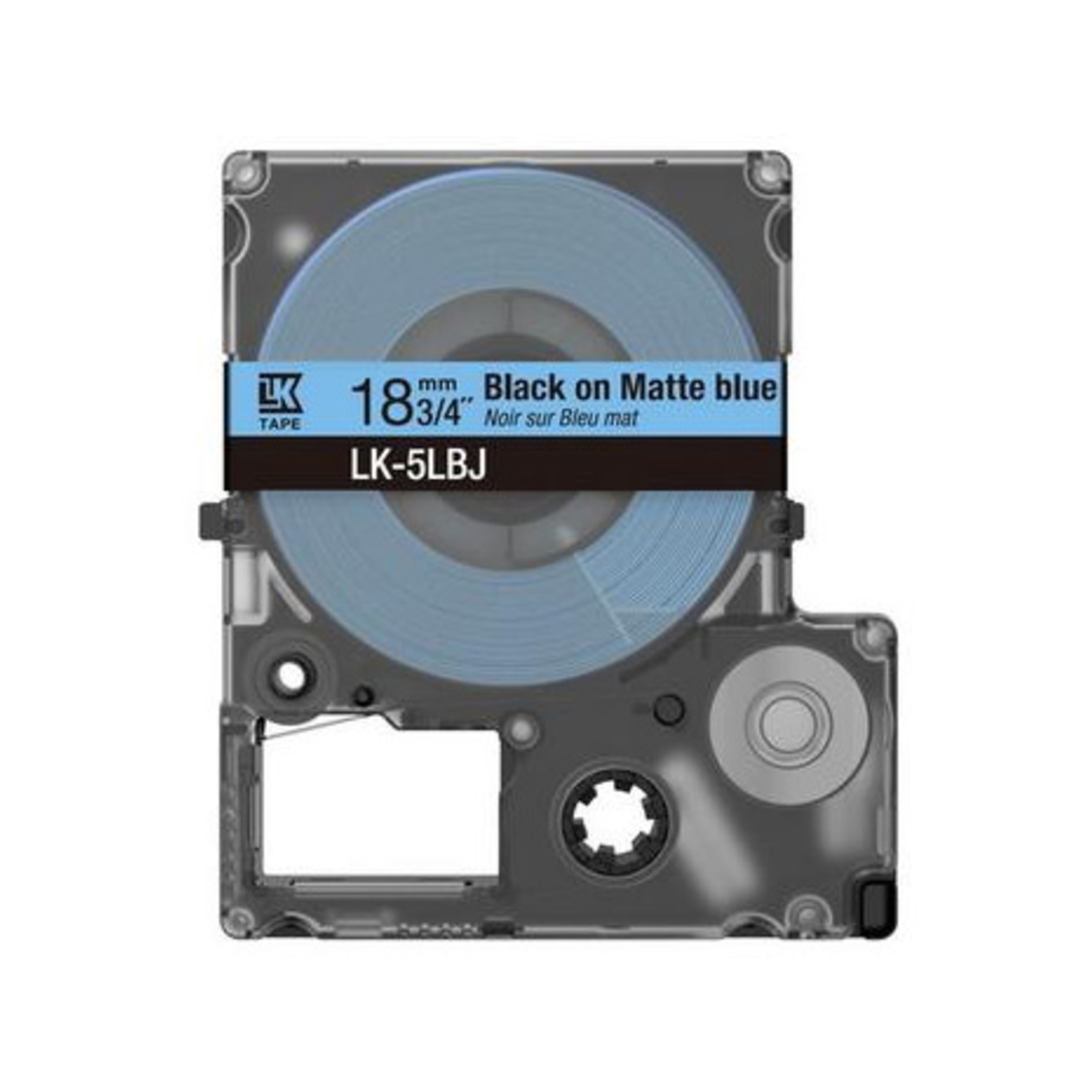 Epson LabelWorks LK-4LBJ Black on matte Blue Roll (1.2 Cm X 8 M) (C53S672080)
