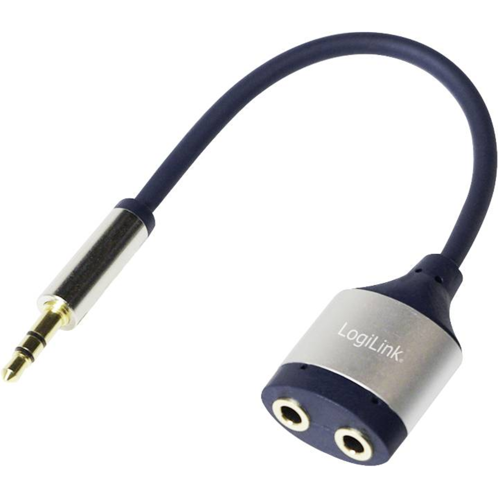 LogiLink Audio Splitter Stereo Mini Jack Plug Female to Stereo Mini Jack Plug Male 18 Cm