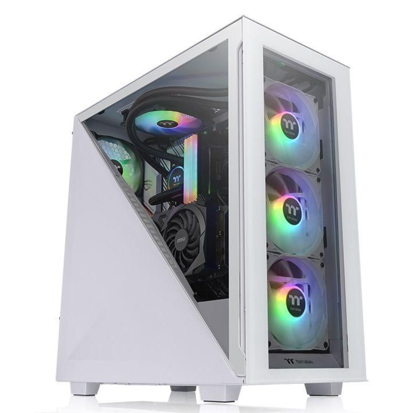 Thermalright Thermaltake Divider 300 TG Snow ARGB Midi Tower PC White ATX Micro ATX Mini-ITX SPCC