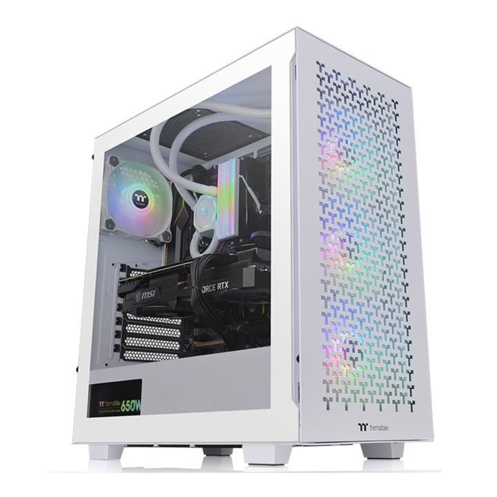 Thermaltake TOWER ATX V350 TG ARGB AIR SNOW White