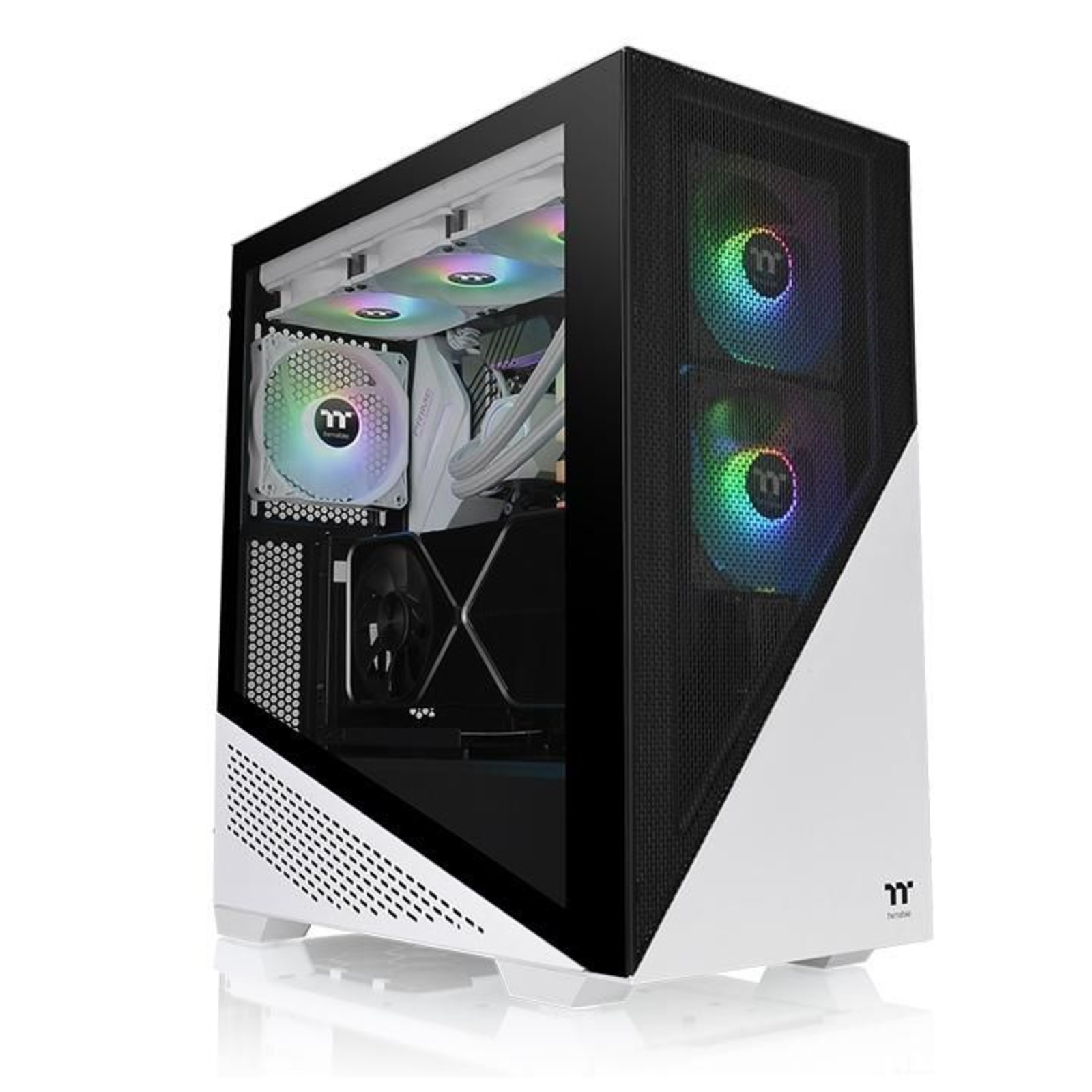 Thermaltake Divider 370 RGB E-ATX Mid Tower Case (White/Black)