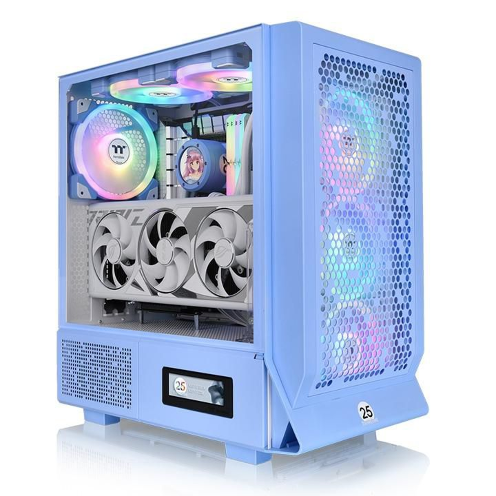 Thermaltake Ceres 330 TG ARGB Light Blue Tempered Glass