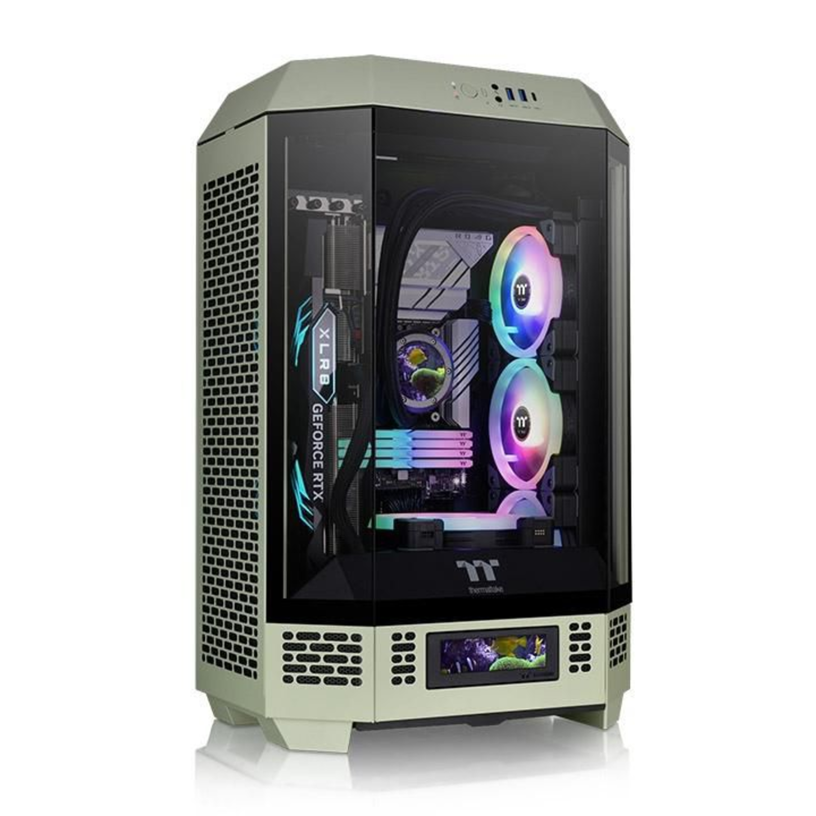 Thermaltake 300 Matcha Green Micro Tower PC Green Micro ATX Mini-ATX SPCC Home Office CA-1Y4-00SE
