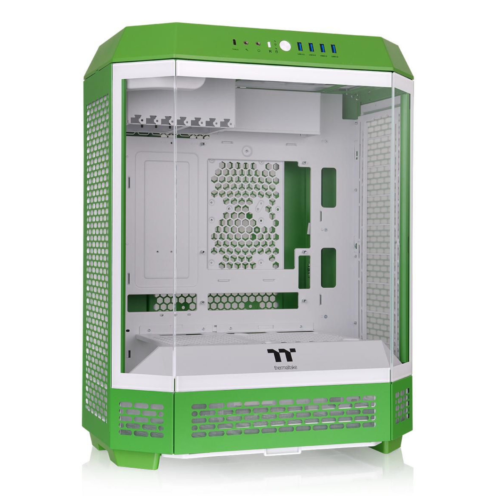 Thermaltake The Tower 600 Mid Tower ATX Case with Glass Panels (Green/White)