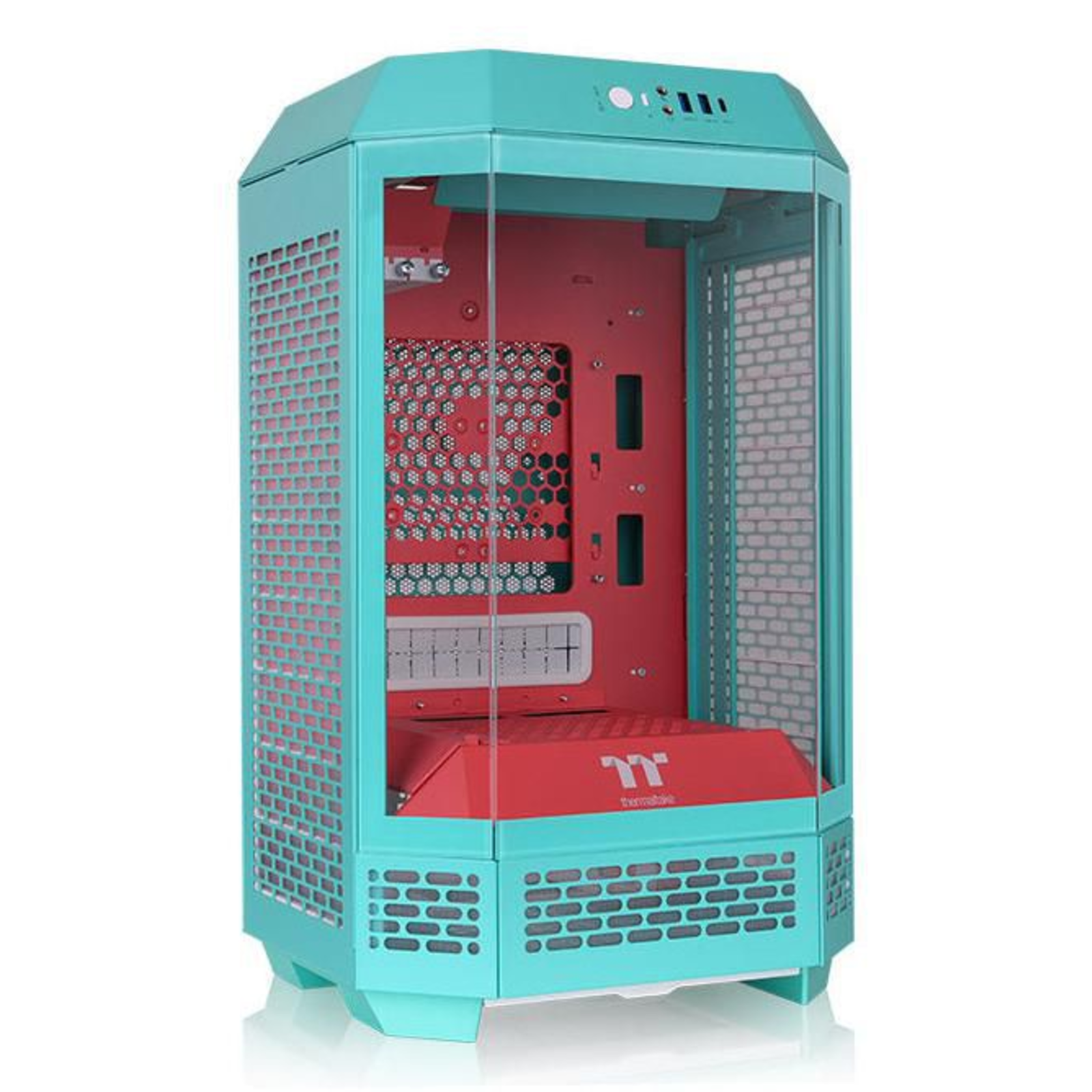 Thermaltake The Tower 250 Mint/Berry Tempered Glass