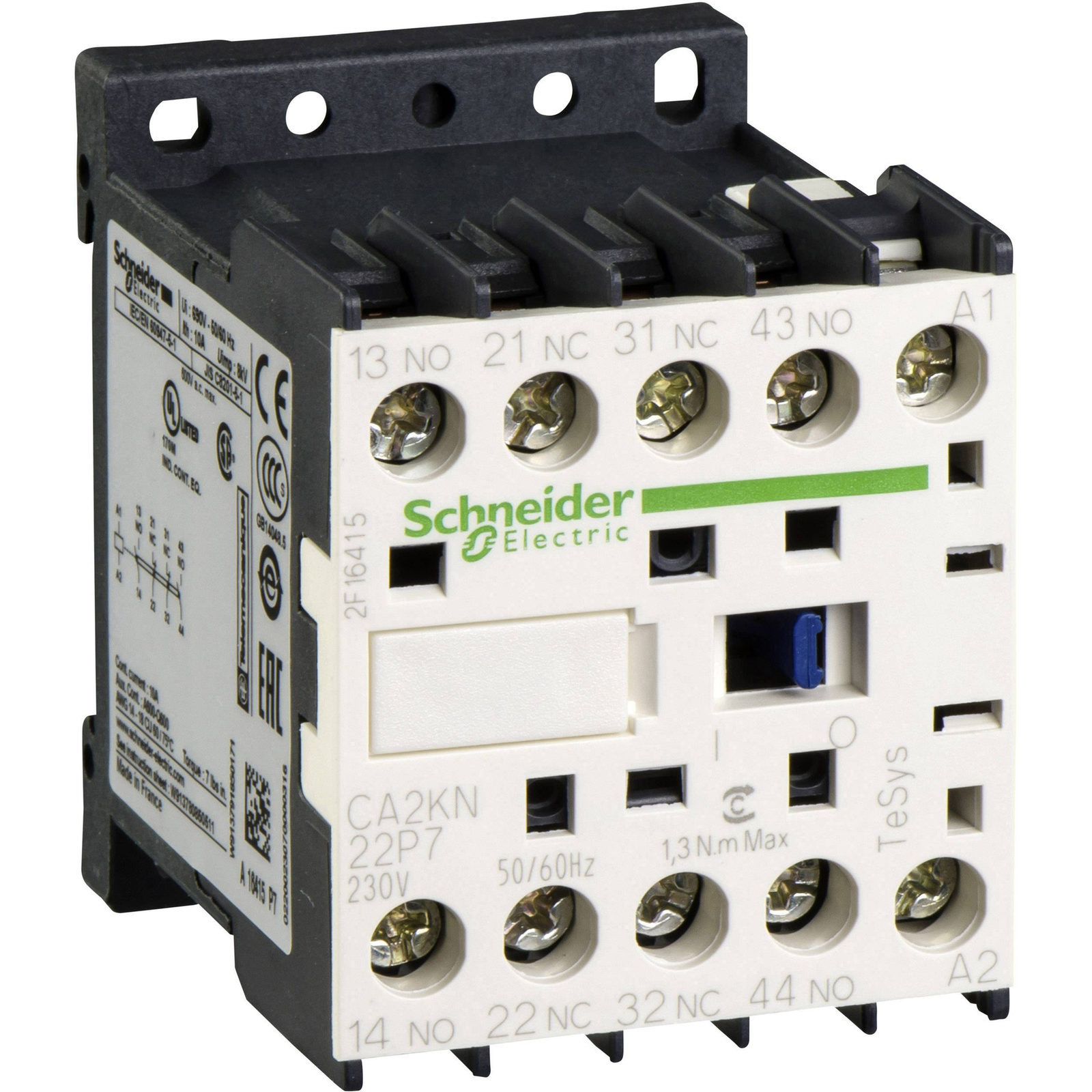 APC Schneider Electric TeSys K Control Relay Black White 230 V 50 60 Hz 45 X