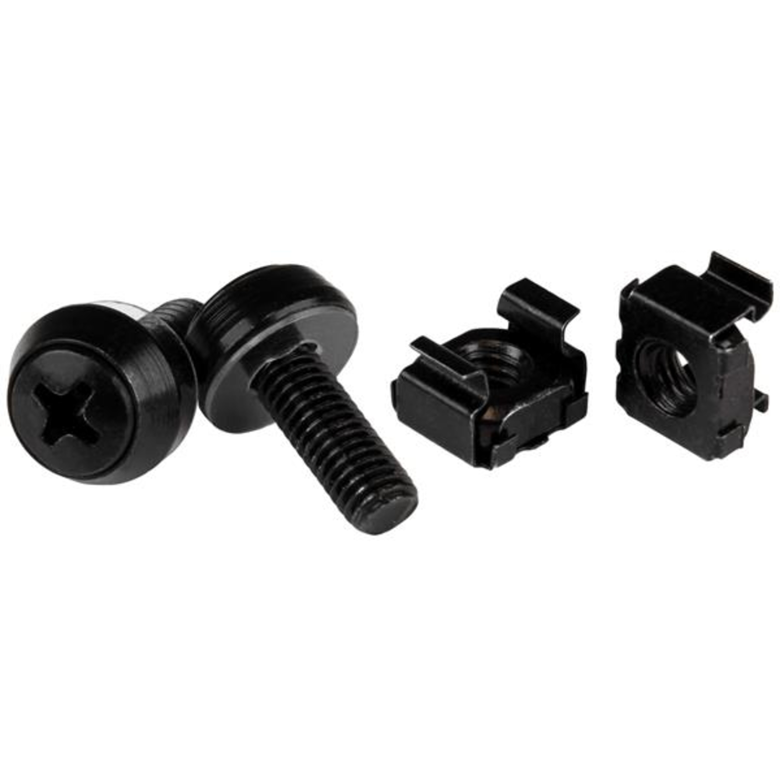 StarTech.com 100 PKG M6 SCREWS + CAGE NUTS M6 CAGE NUTS M6X12MM BLACK