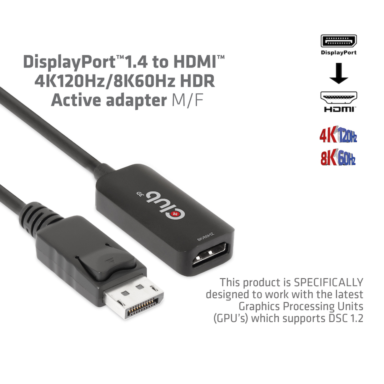 Club 3D Videoadapter 10cm