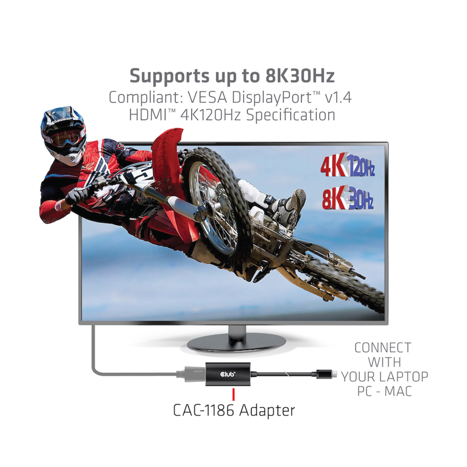 Club 3D Adapter MiniDisplayPort HDMI 2.1 HDR 4K120Hz