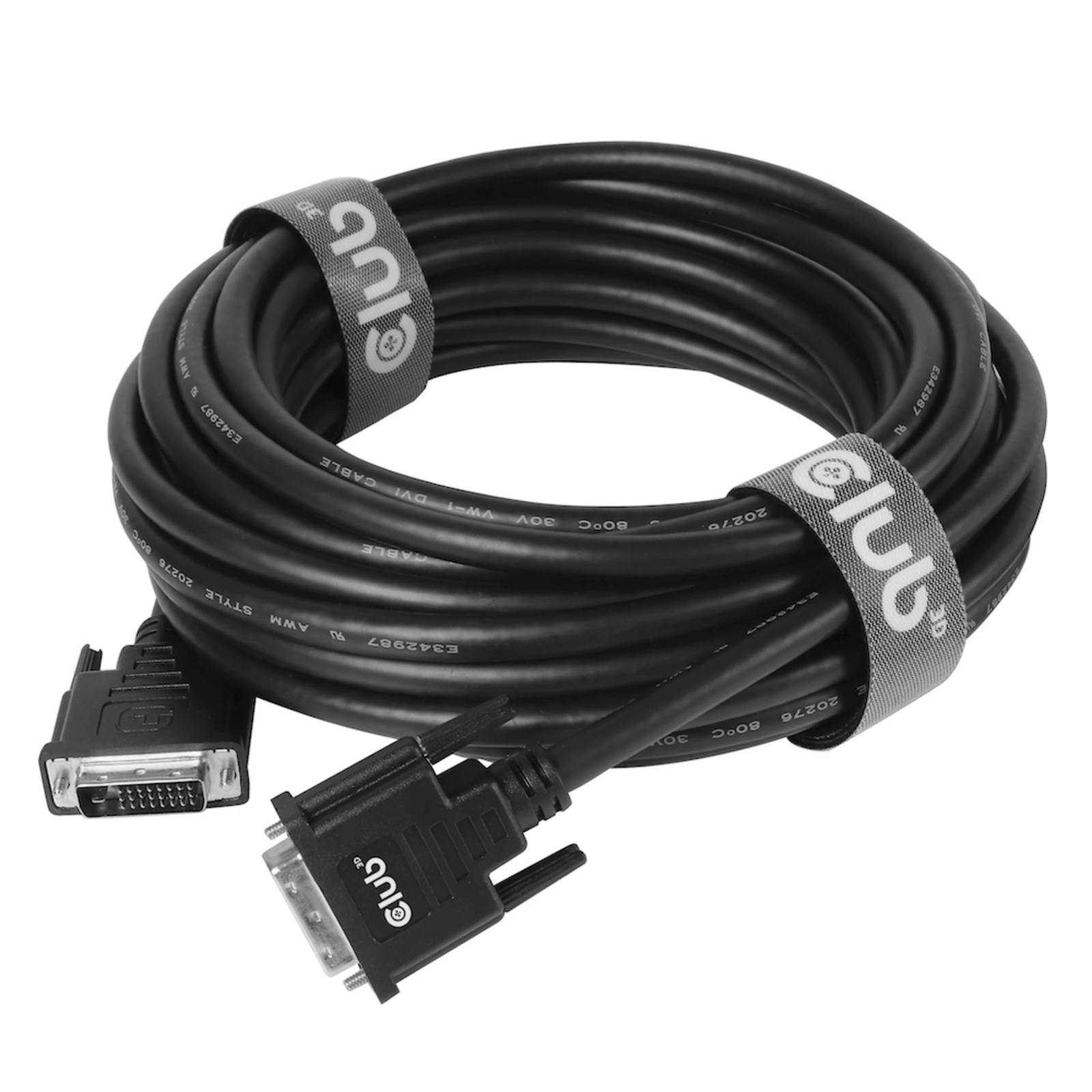 club3D DVI Connection Cable DVI-D 24+1-pin Plug 3.00 M Black CAC-1223 DVI Cable