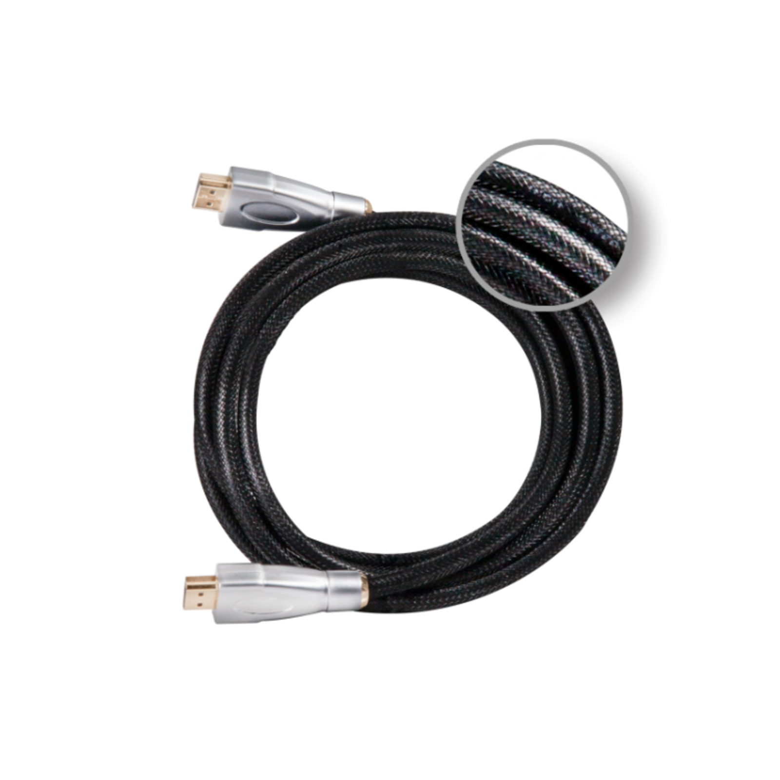 club3D HDMI Connection Cable HDMI-A Plug 1.00 M Black Silver 4K UHD Foil Shield UL-certified