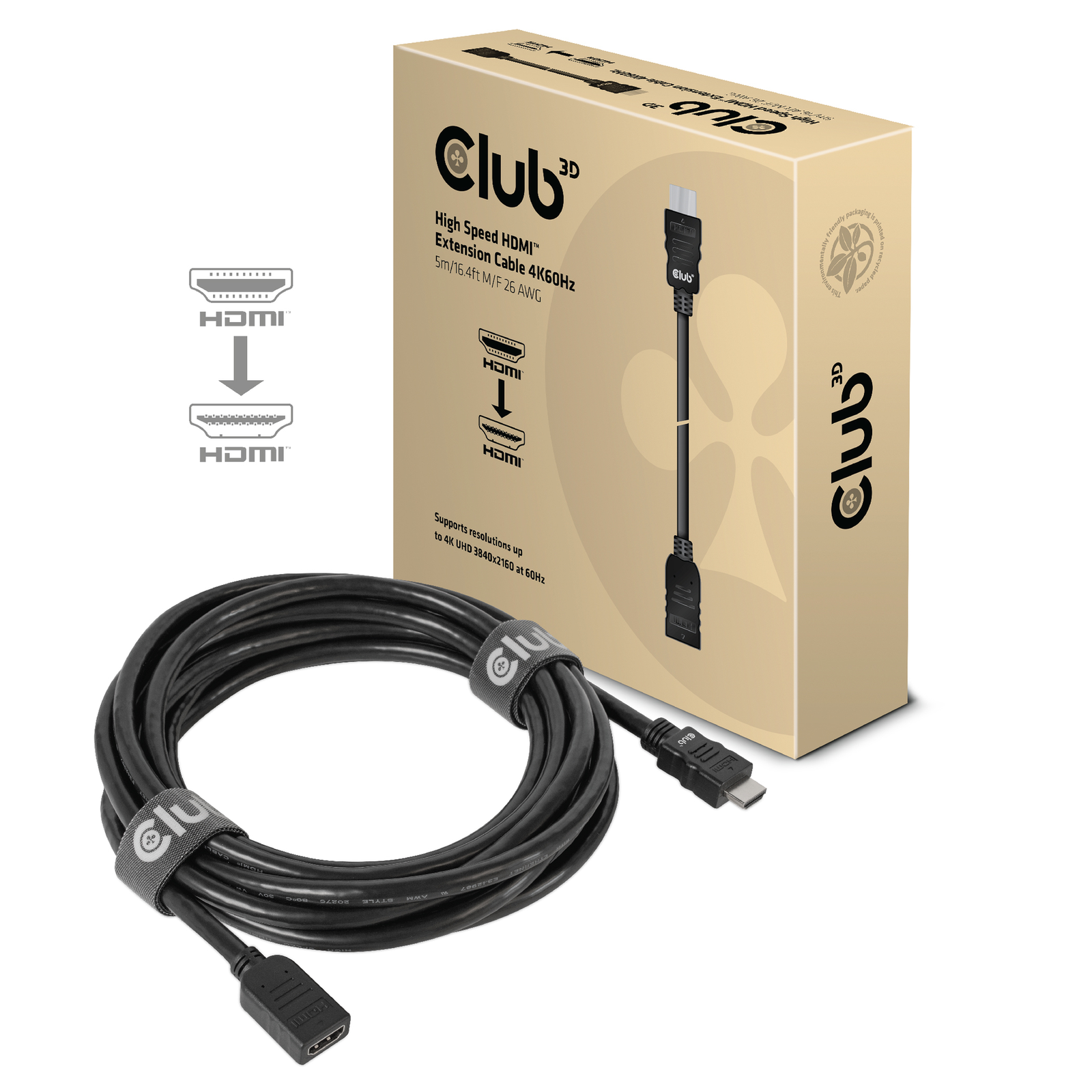 Club 3D HDMI Male to HDMI Female 5 M