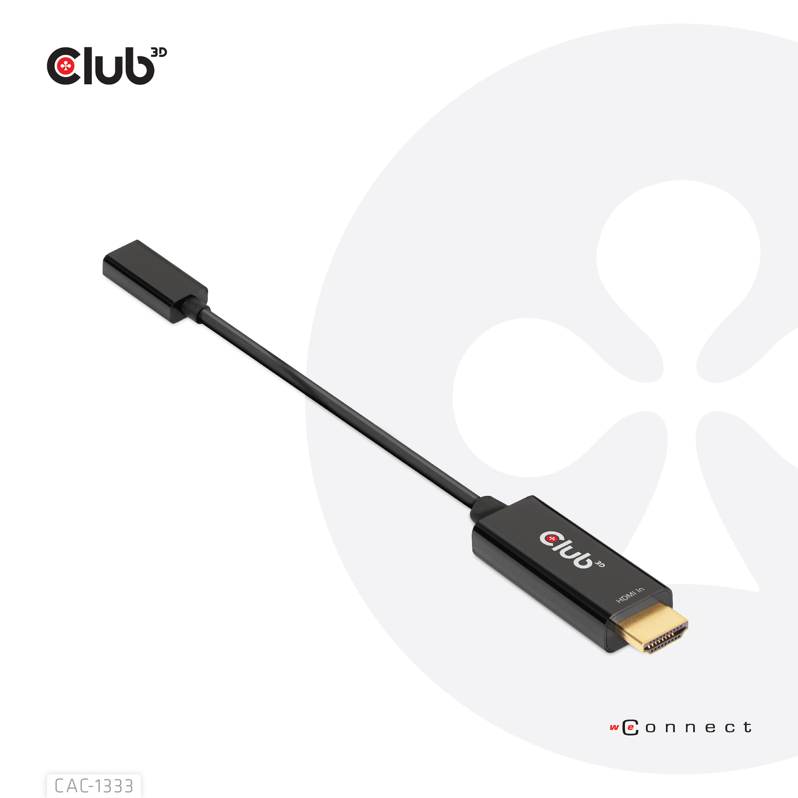 Club 3D Videoadapter Cable HDMI USB 22cm Black