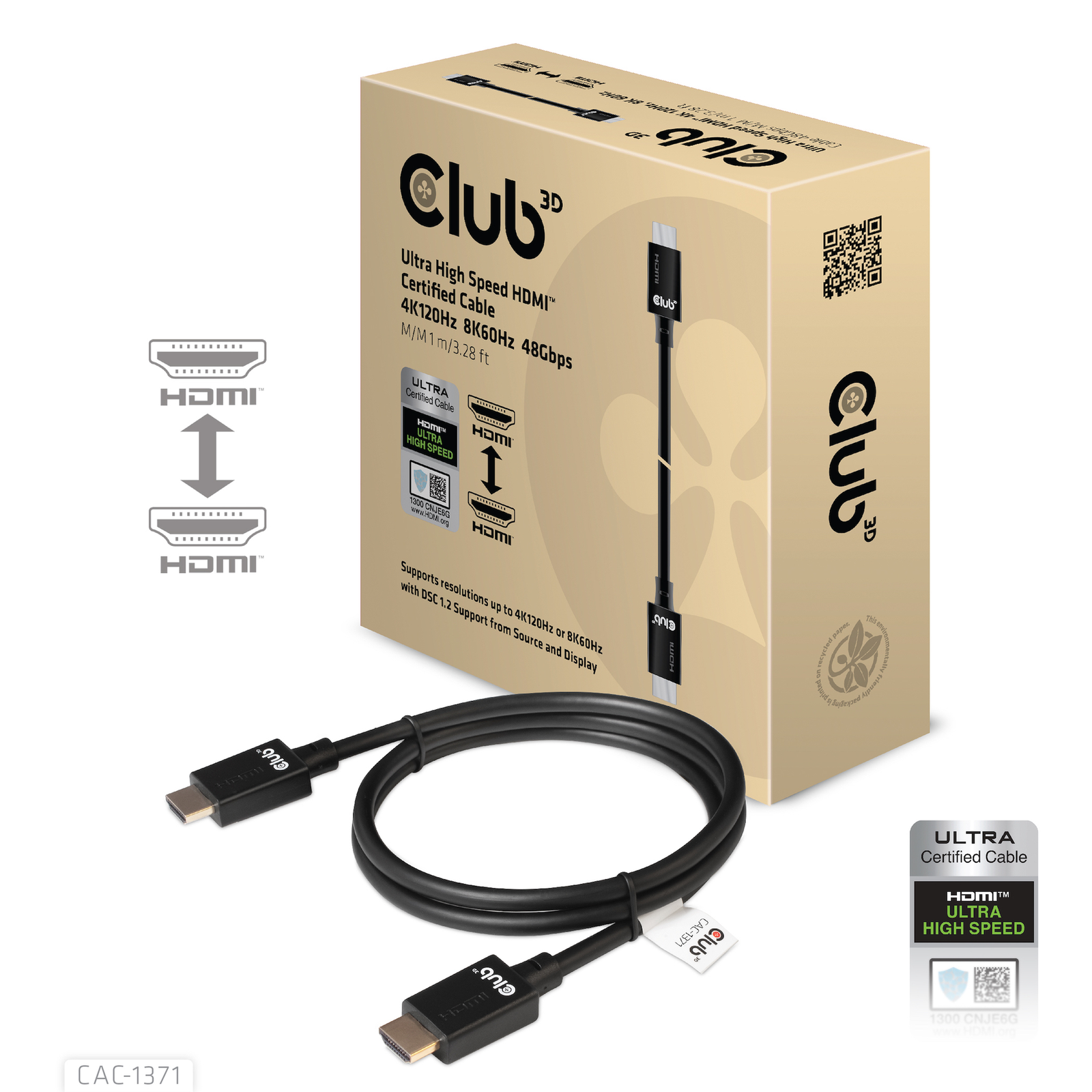 Club 3D HDMI Male to HDMI Male 1 M