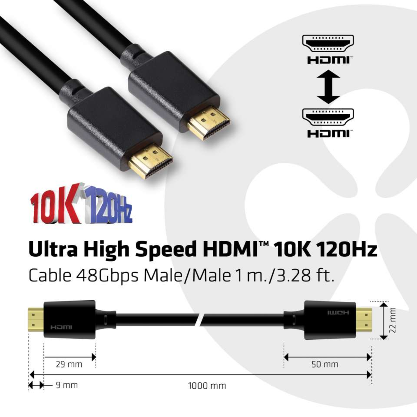 Club 3D HDMI Male to HDMI Male 1 M