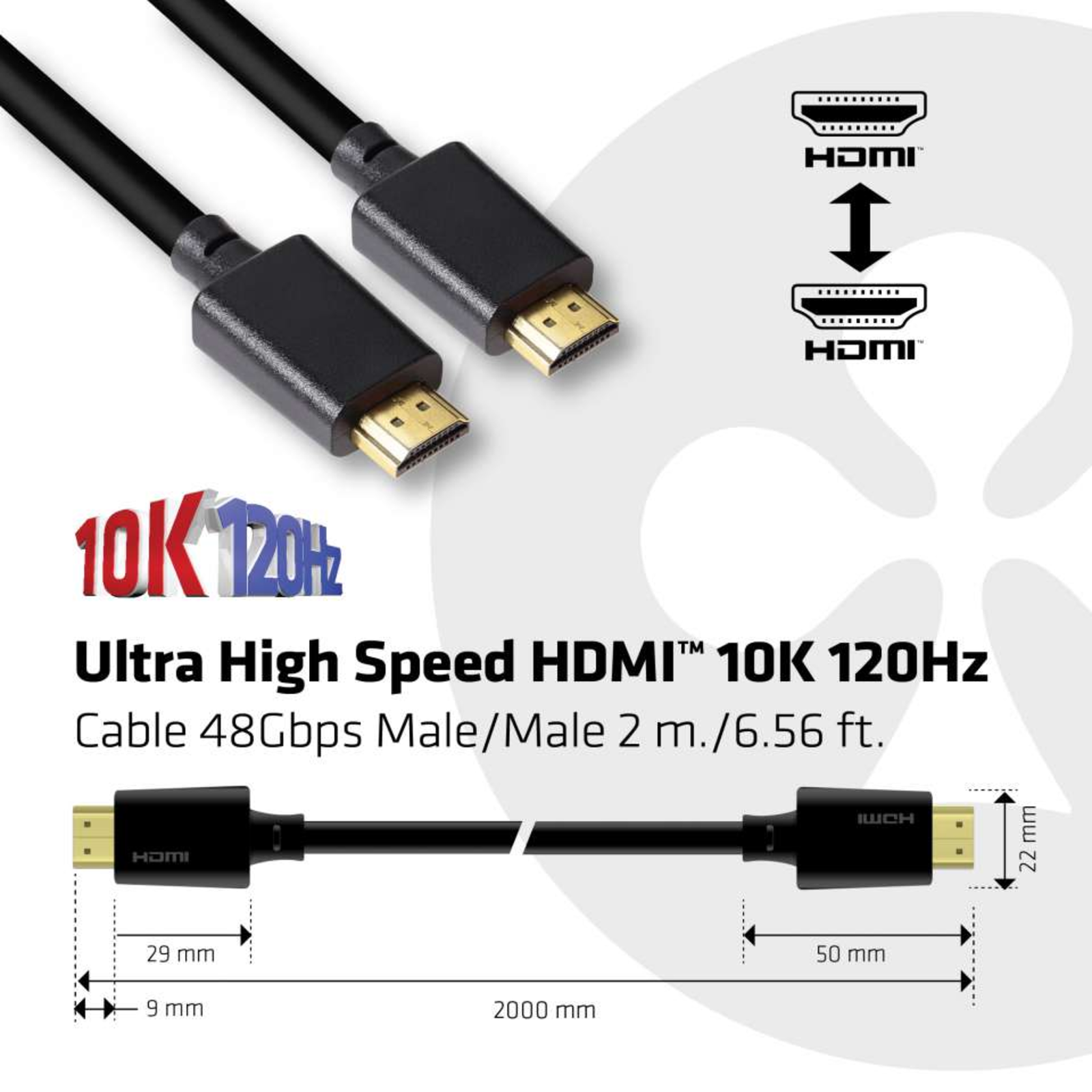 Club 3D HDMI Male to HDMI Male 2 M